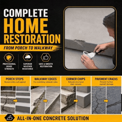 🧱Heavy Duty Concrete Repair Adhesive - Fix Cracks & Chips Fast