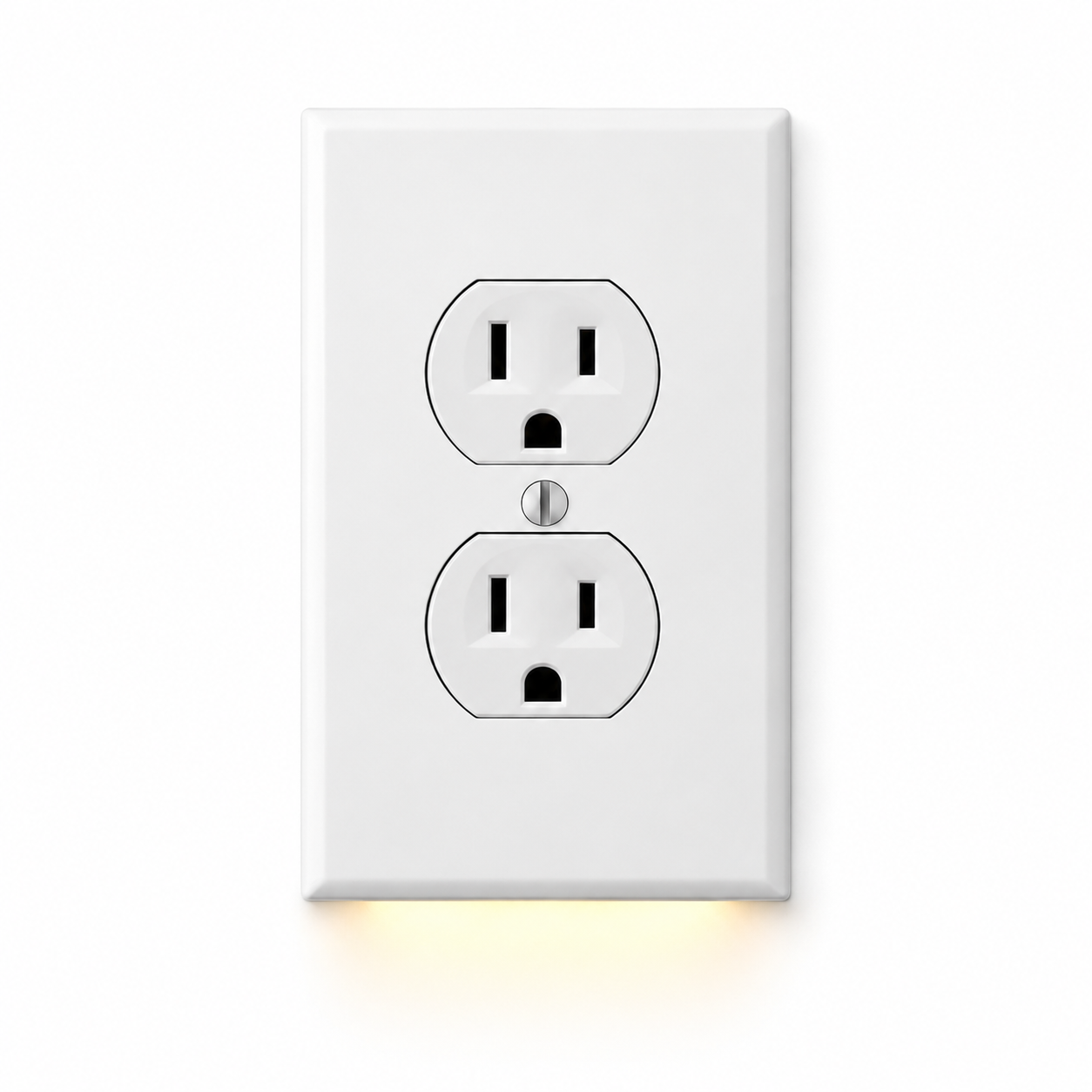 Outlet Wall Plate with LED Night Lights – No Batteries or Wires [UL FCC CSA Certified]