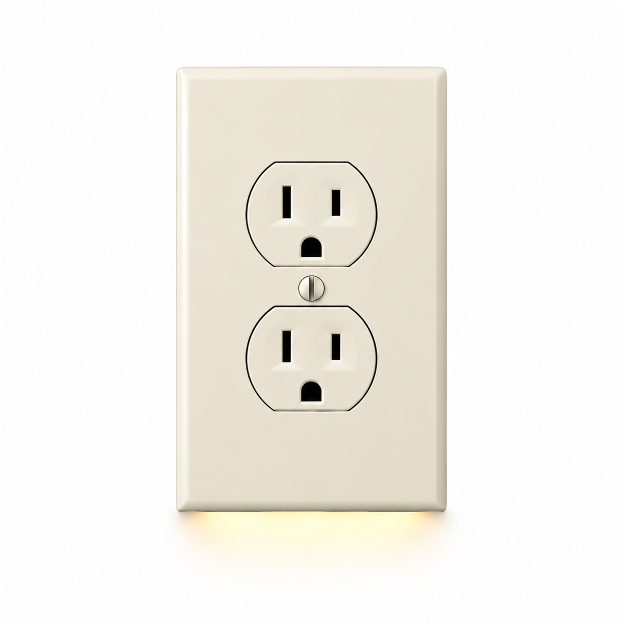Outlet Wall Plate with LED Night Lights – No Batteries or Wires [UL FCC CSA Certified]