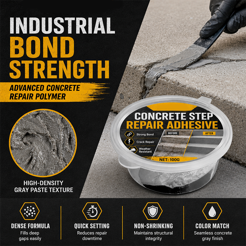 🧱Heavy Duty Concrete Repair Adhesive - Fix Cracks & Chips Fast