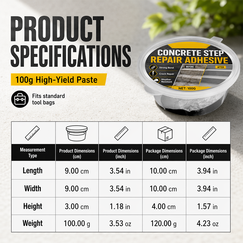 🧱Heavy Duty Concrete Repair Adhesive - Fix Cracks & Chips Fast