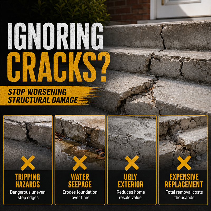 🧱Heavy Duty Concrete Repair Adhesive - Fix Cracks & Chips Fast