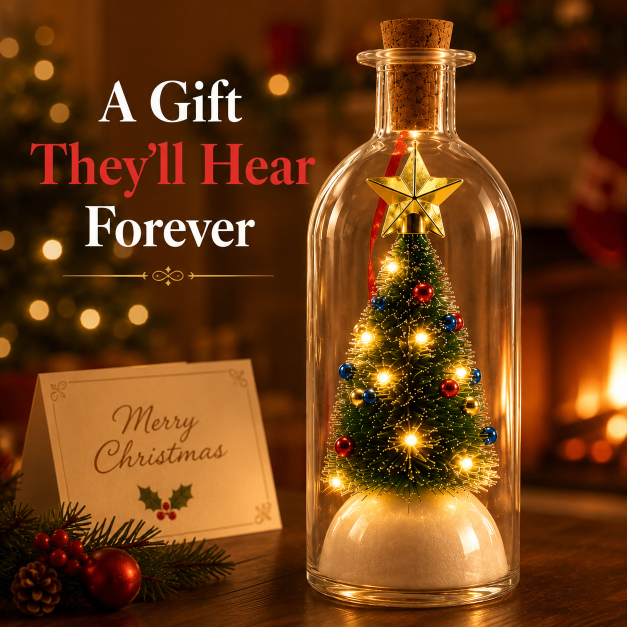 christmas bottle