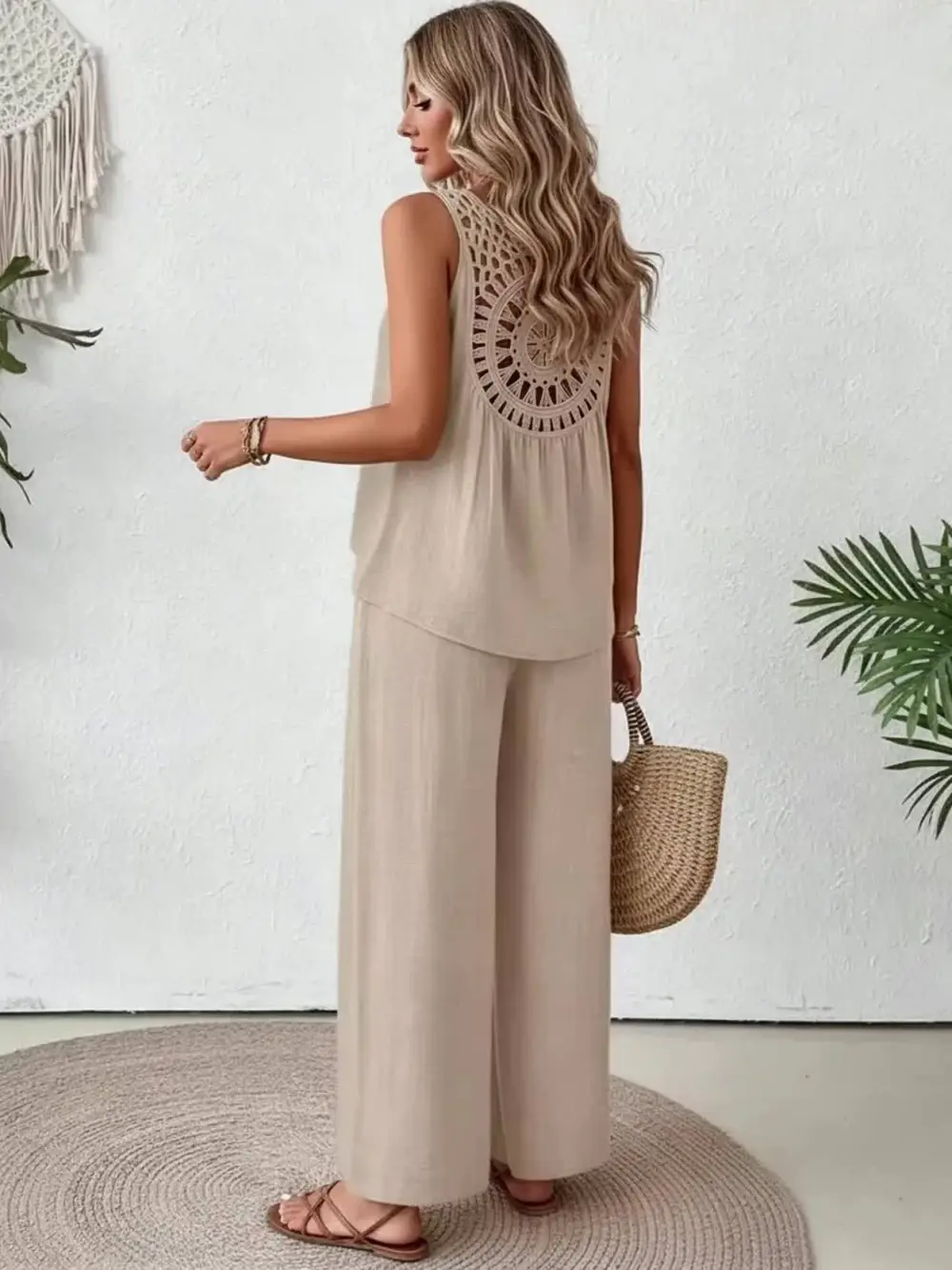 Women's Solid Color Simple Sleeveless Dress for Casual Attire