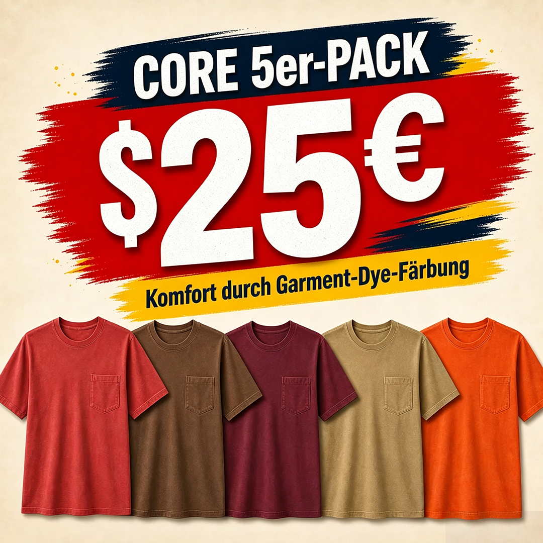 ⏰Räumungsverkauf⚡20er-Pack für 30 €⚡Herren-Workwear-T-Shirt mit lockerer Passform, schwerem Stoff, kurzen Ärmeln und Brusttasche(Auch in großen Größen erhältlich)