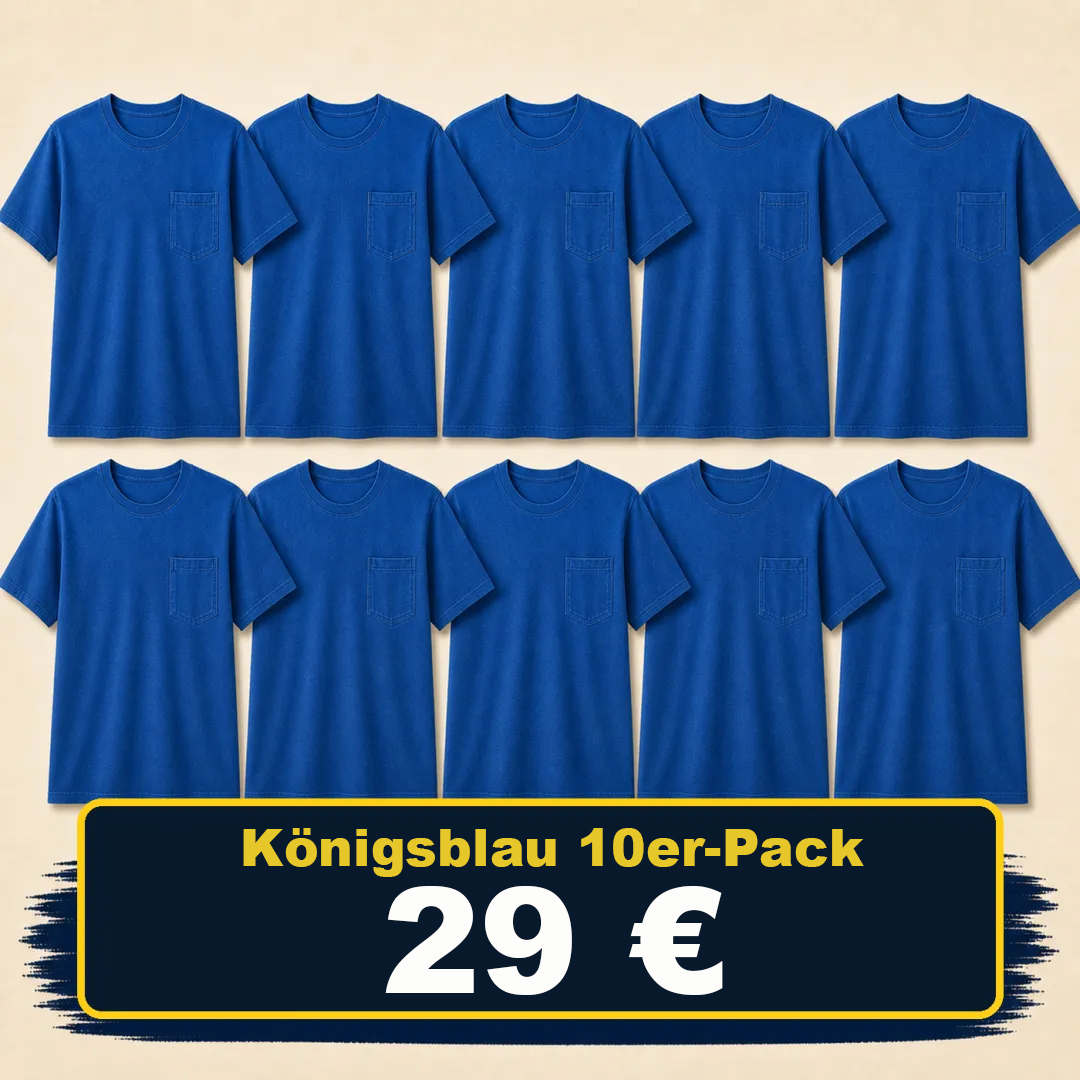 ⏰Räumungsverkauf⚡20er-Pack für 30 €⚡Herren-Workwear-T-Shirt mit lockerer Passform, schwerem Stoff, kurzen Ärmeln und Brusttasche(Auch in großen Größen erhältlich)