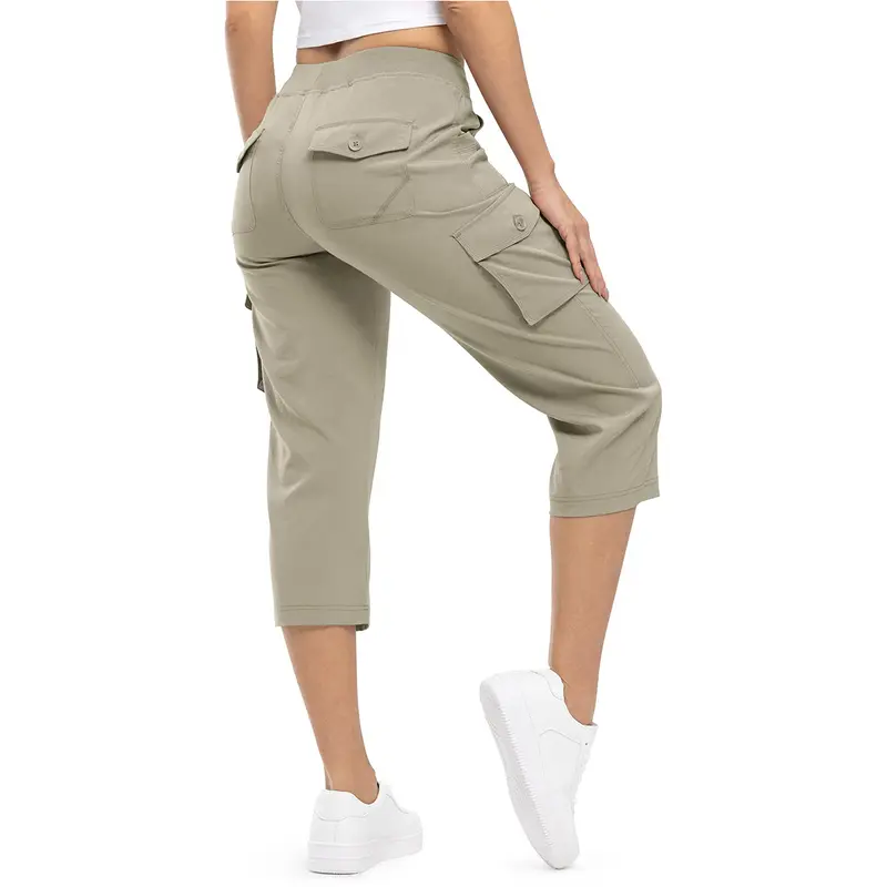 Lightweight Cargo Capri Hiking Pants For Women