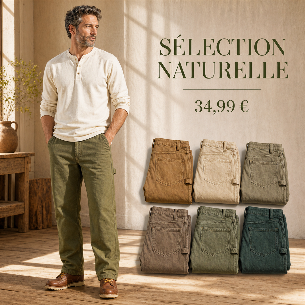 Offre en lot - Pantalon de travail droit homme