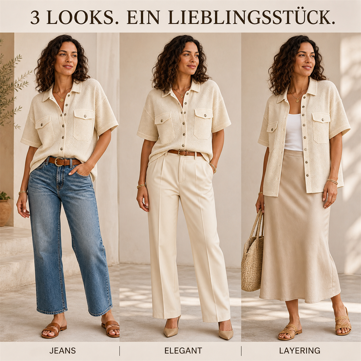 Lässig mit Denim kombiniert