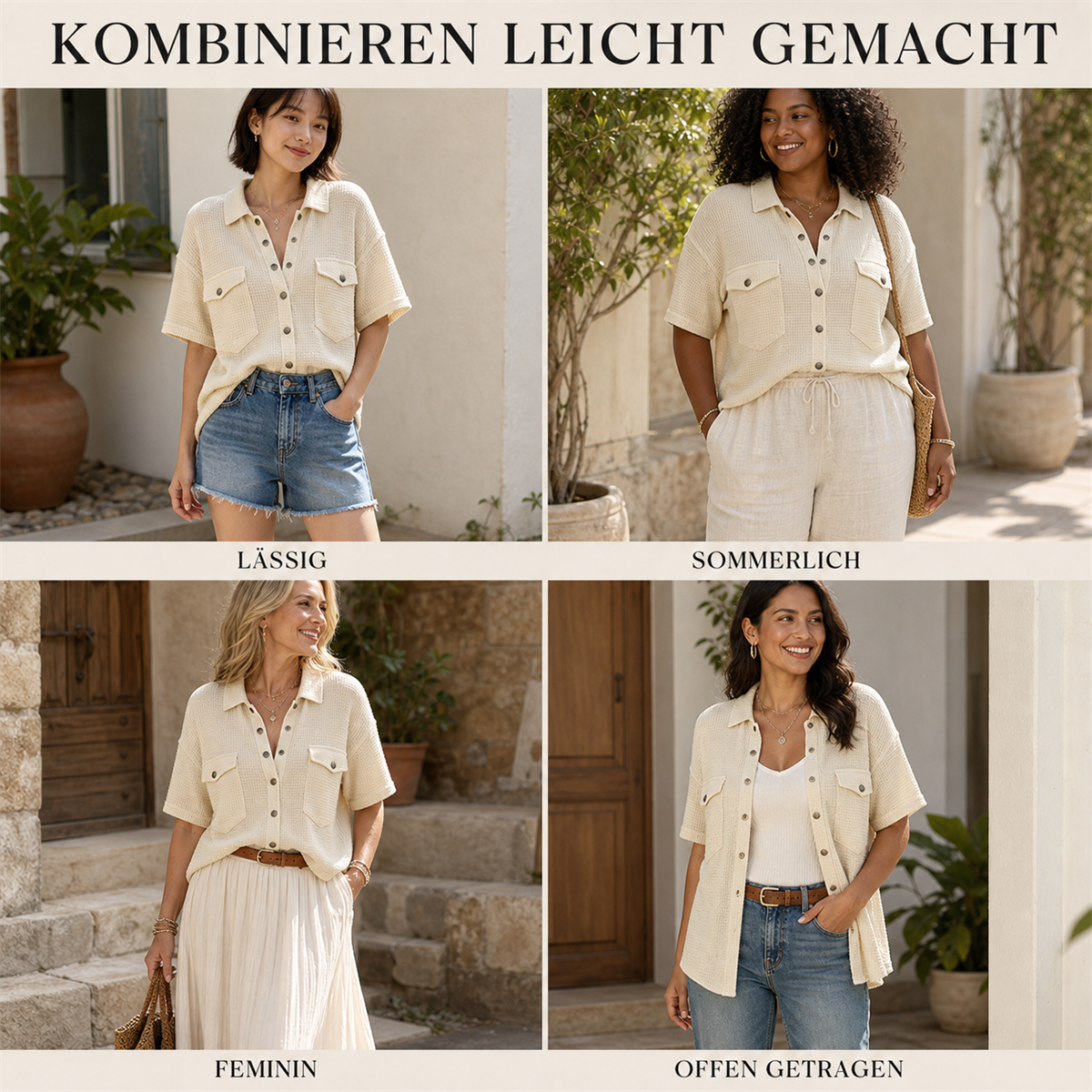 Offen als leichte Overshirt-Schicht