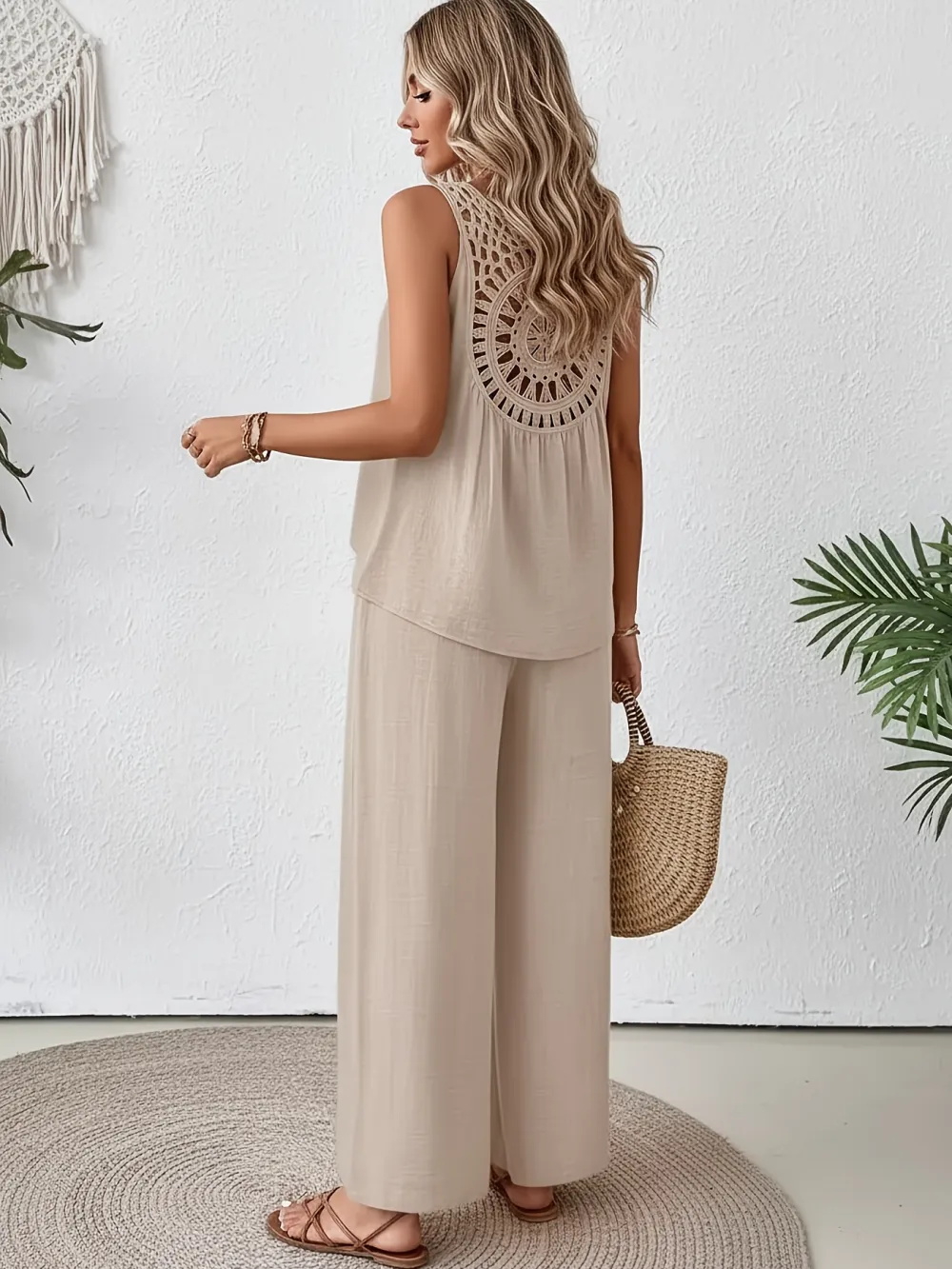 Women's Solid Color Simple Sleeveless Dress for Casual Attire