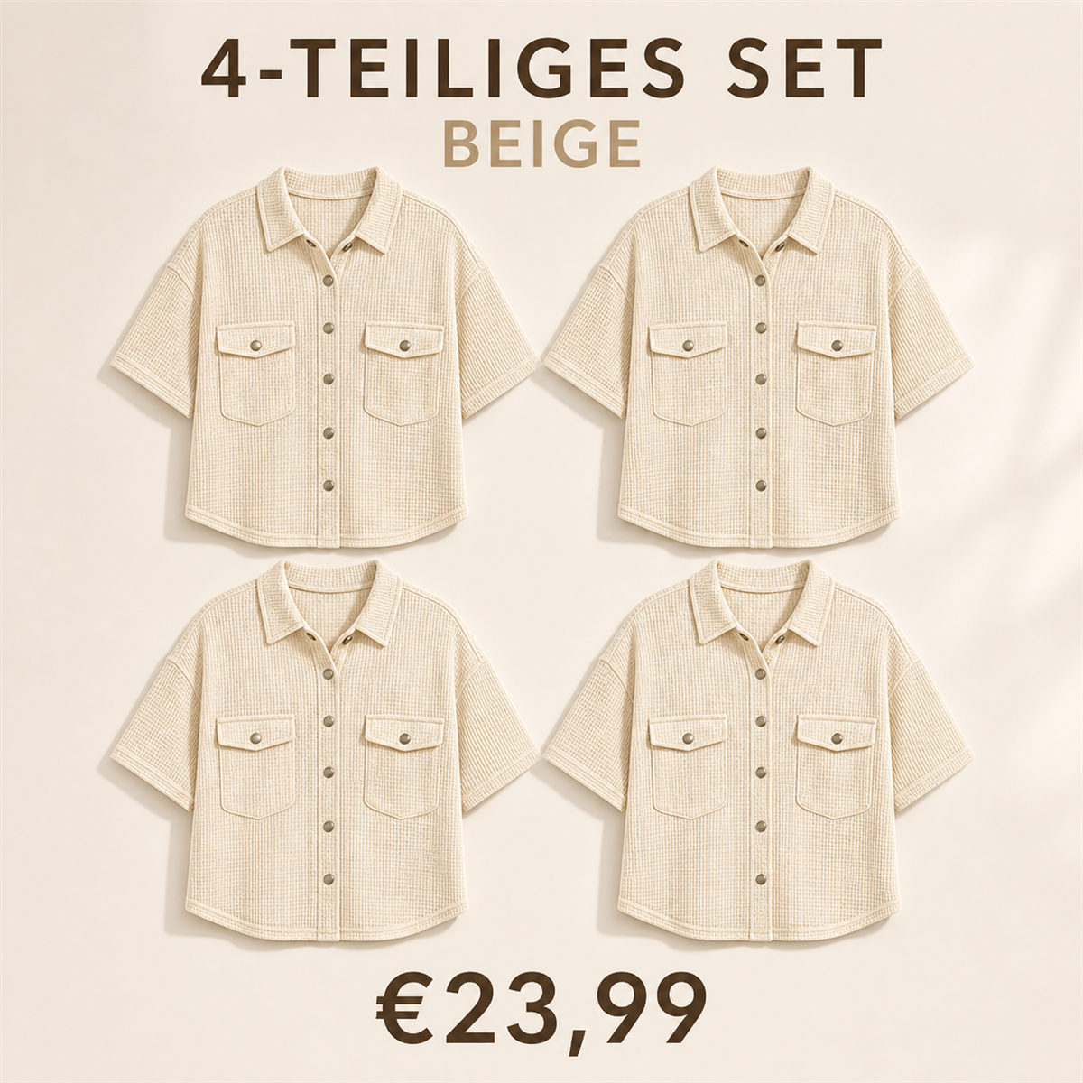 4-teiliges Set – Beige