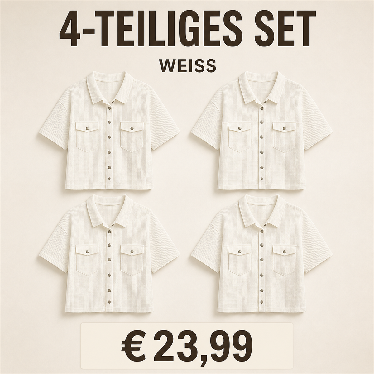 4-teiliges Set – Weiß