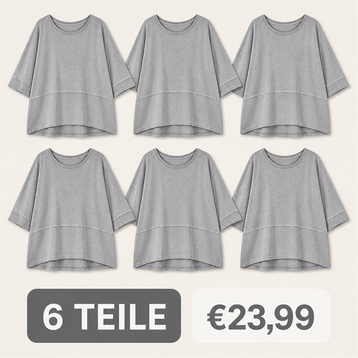 6-teiliges Set – Grau