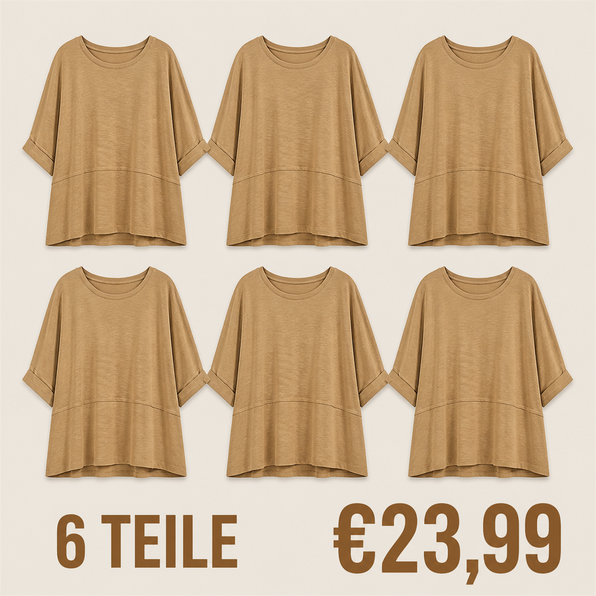 6-teiliges Set – Khaki