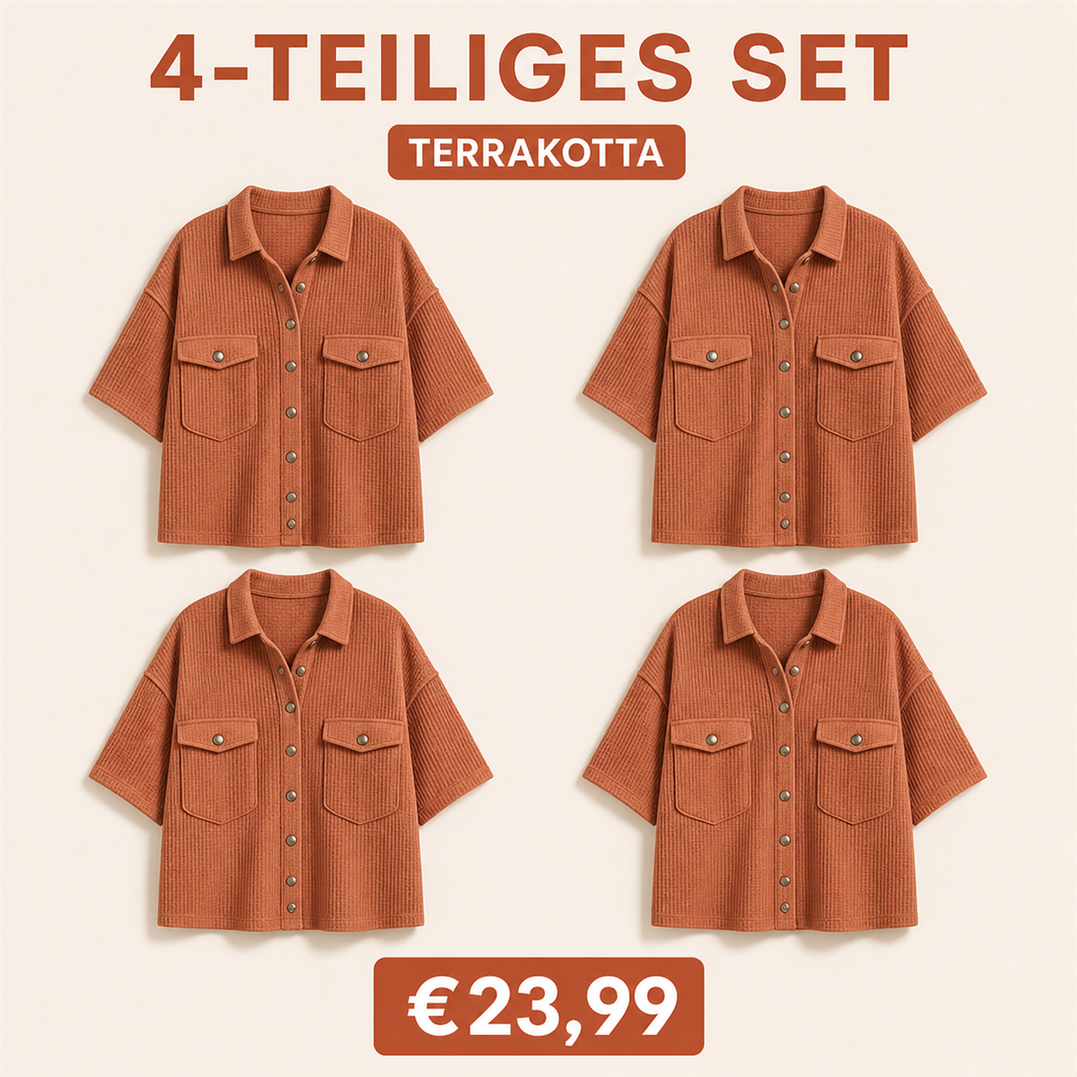 4-teiliges Set – Terrakotta