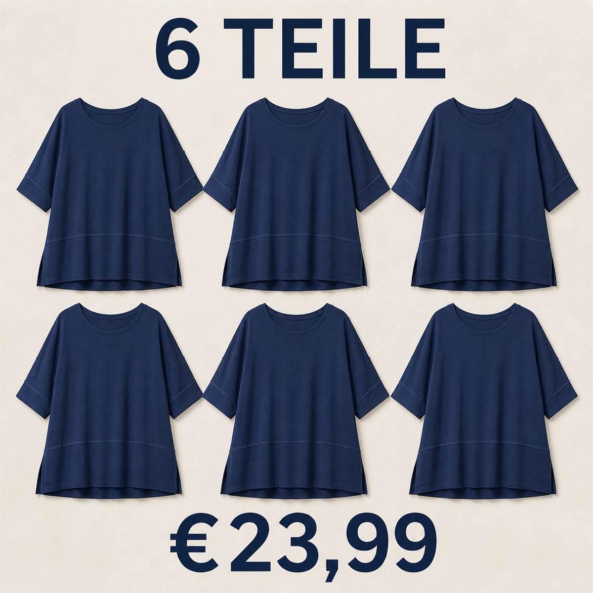 6-teiliges Set – Navyblau