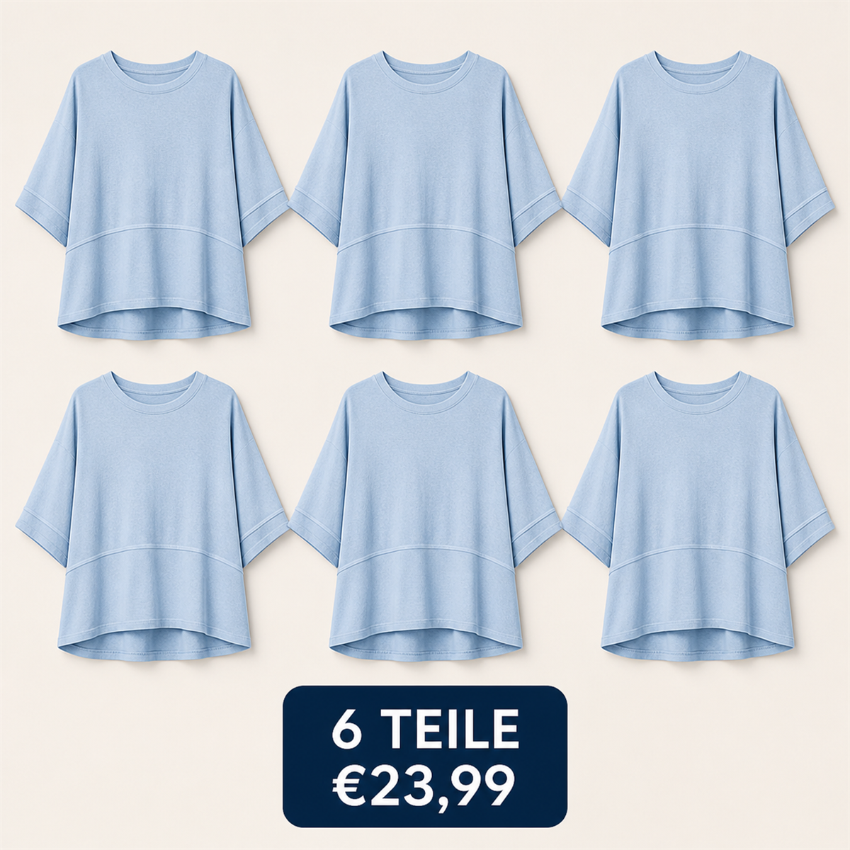 6-teiliges Set – Hellblau