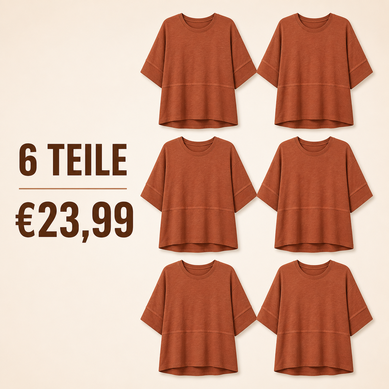 6-teiliges Set – Braun