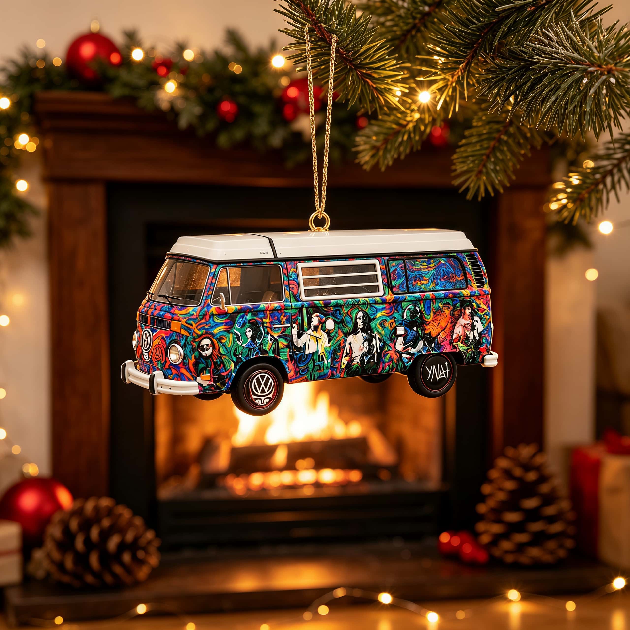 Grateful Dead VW Graffiti Bus Ornaments