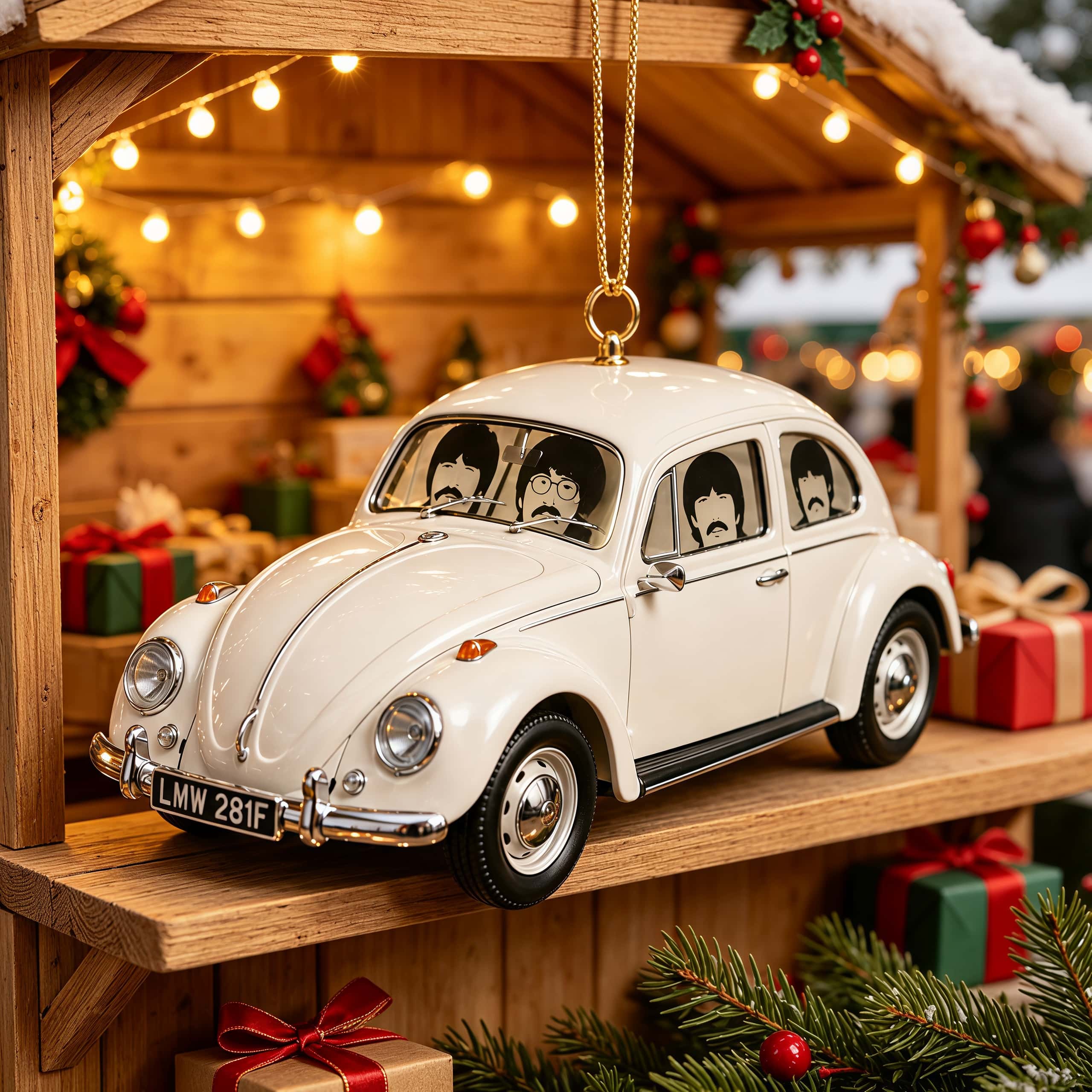 Four Fab World-Famous Beetle Christmas Ornaments
