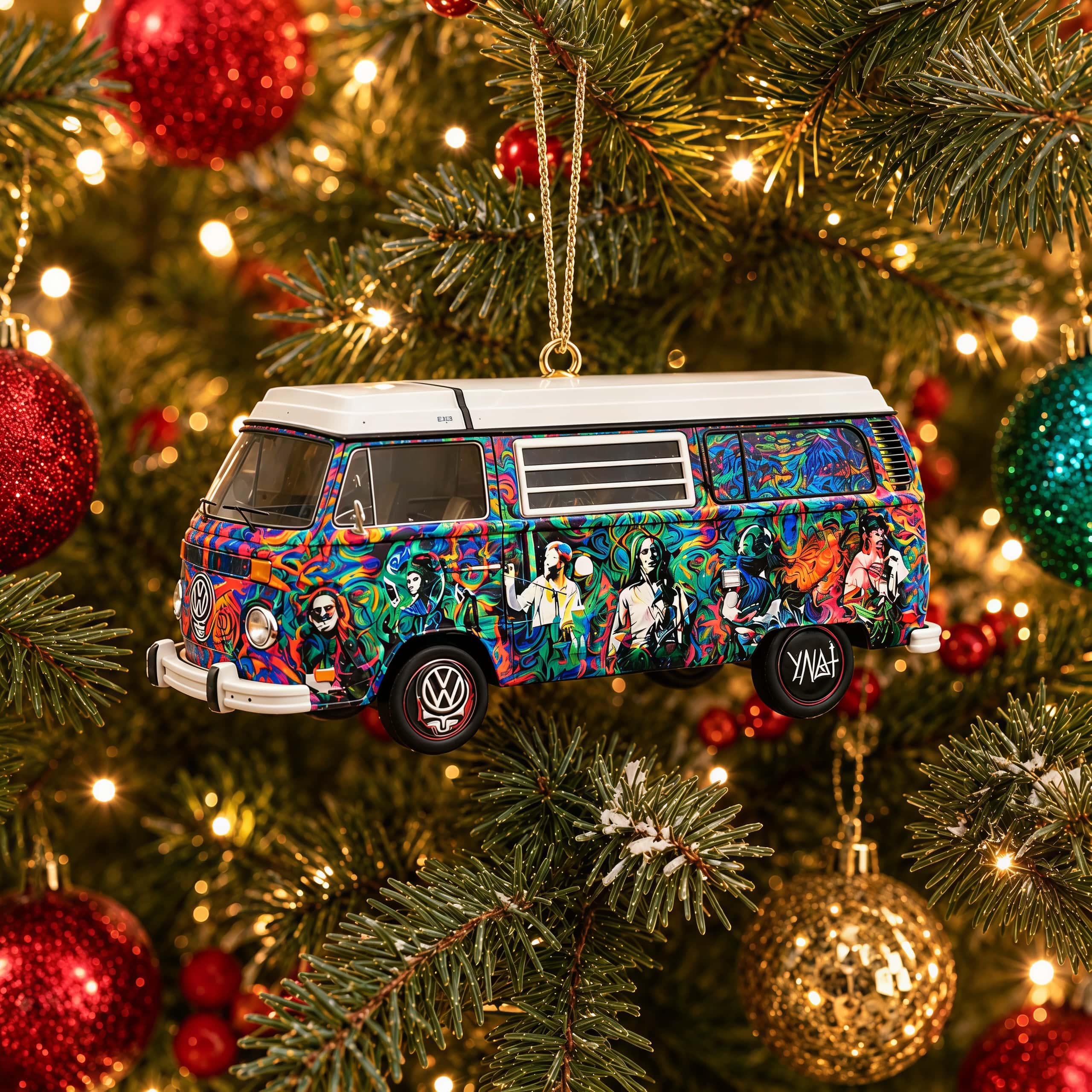 Grateful Dead VW Graffiti Bus Ornaments