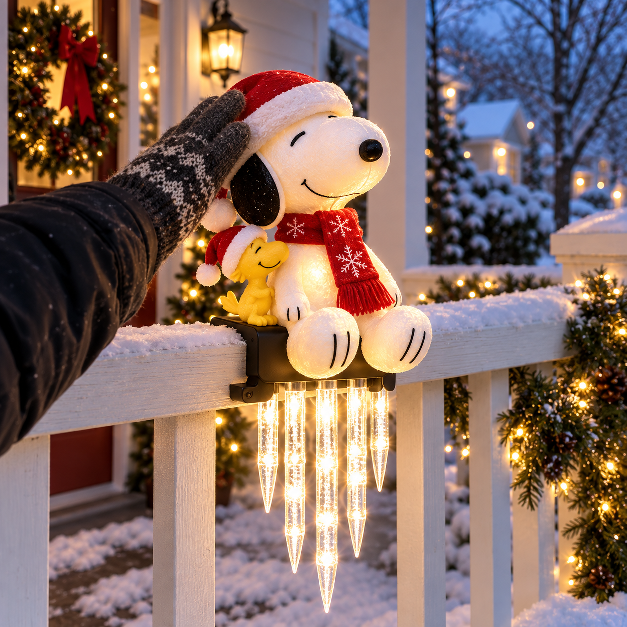 World-Famous Beagles Icicle Light Decor