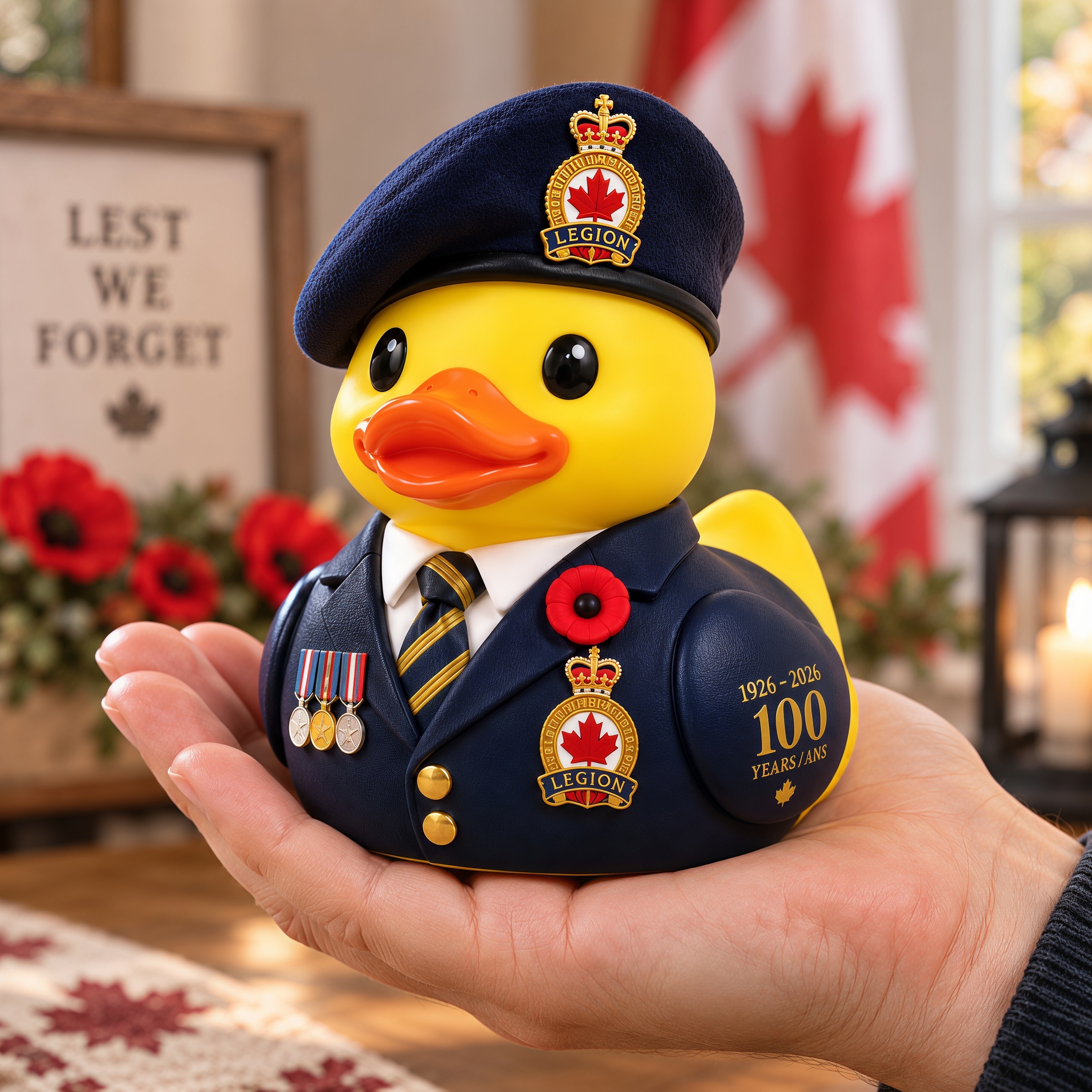 Royal Canadian Legion 100th Anniversary Rubber Duck