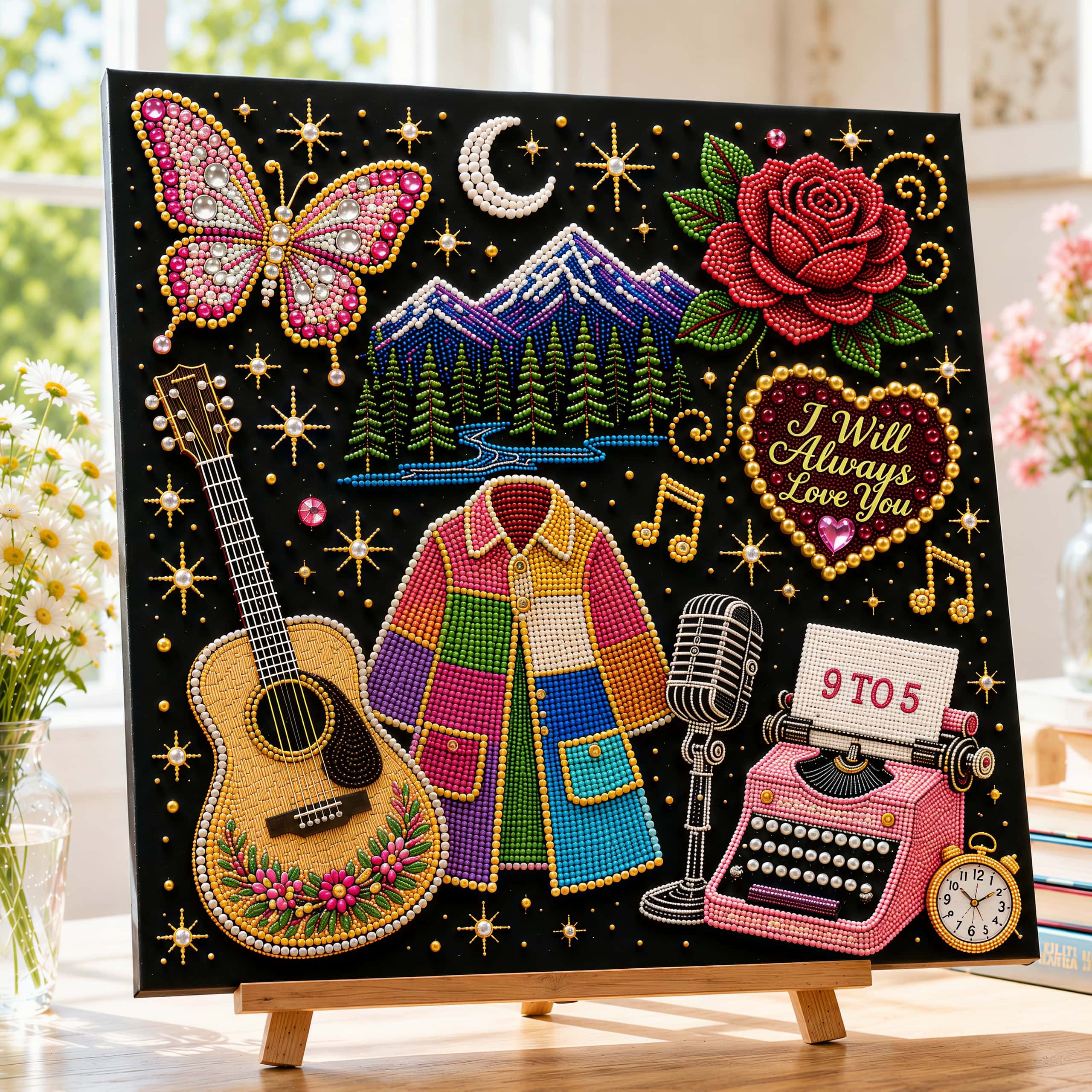 Dolly Country Music Icon Tribute DIY Bead Art Kit