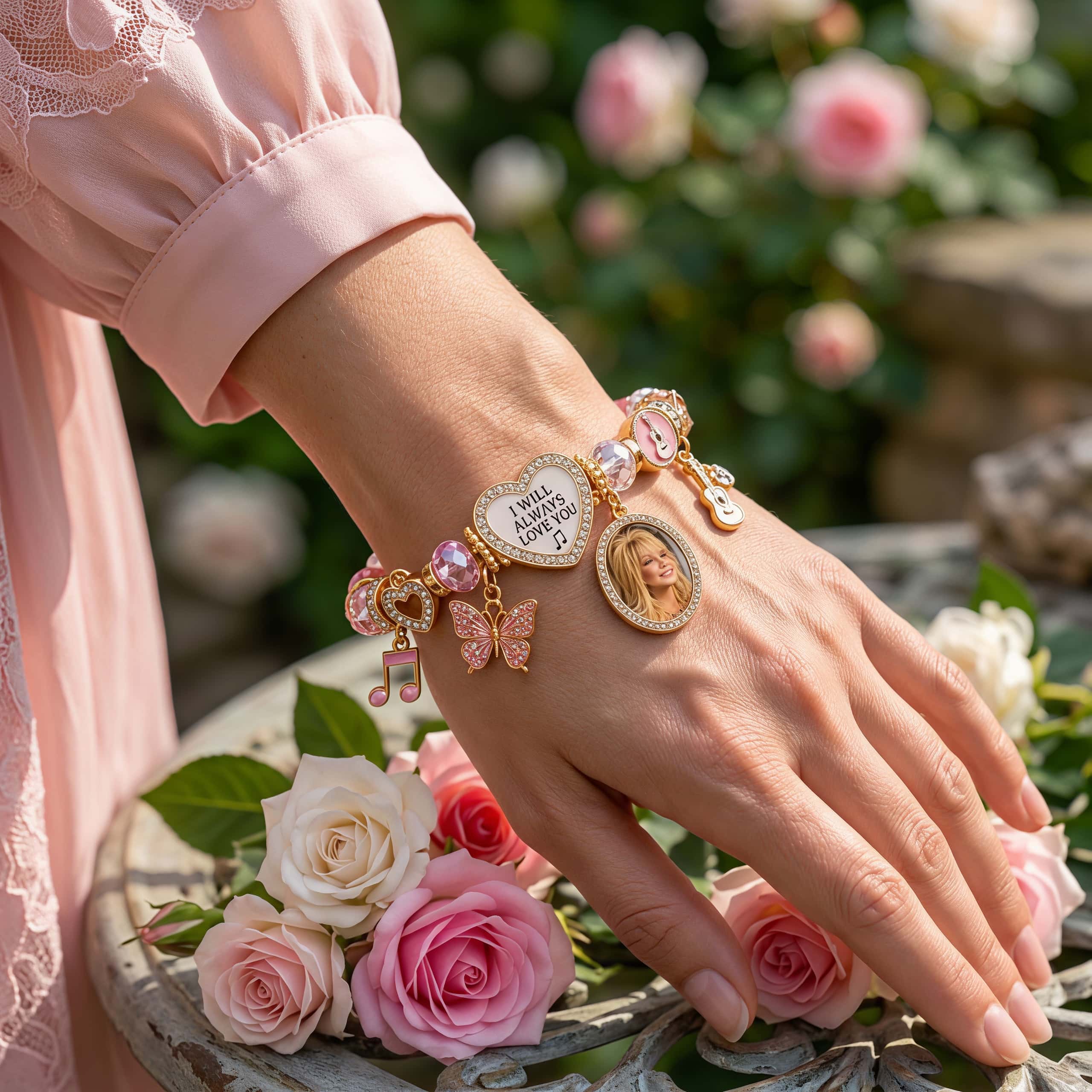 Eternal Dolly — “I Will Always Love You” Gemstone Bracelet