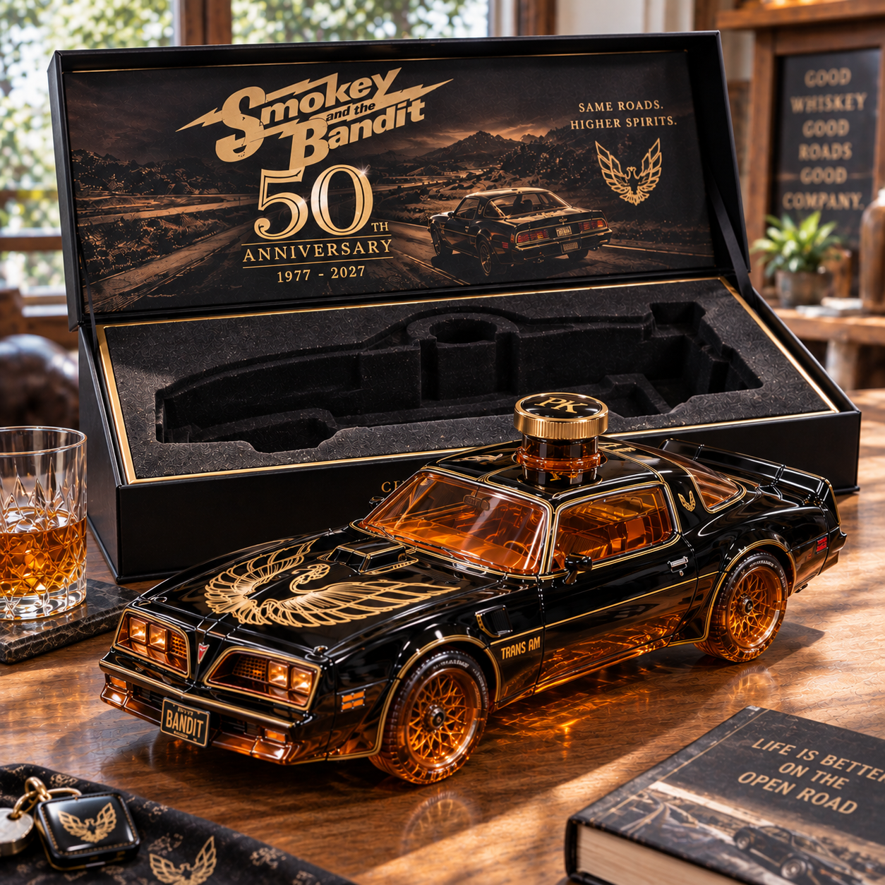 “Smokey and the Bandit” 50th Anniversary Whiskey Bottle