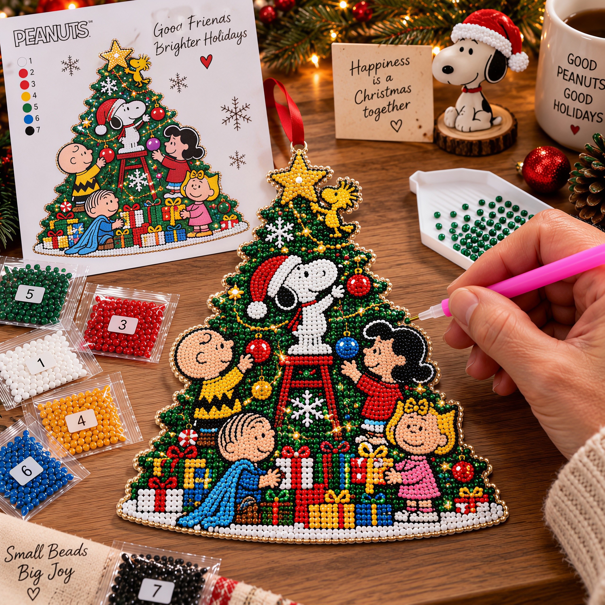 World-Famous Beagle DIY Diamond Painting Christmas Tree Kit