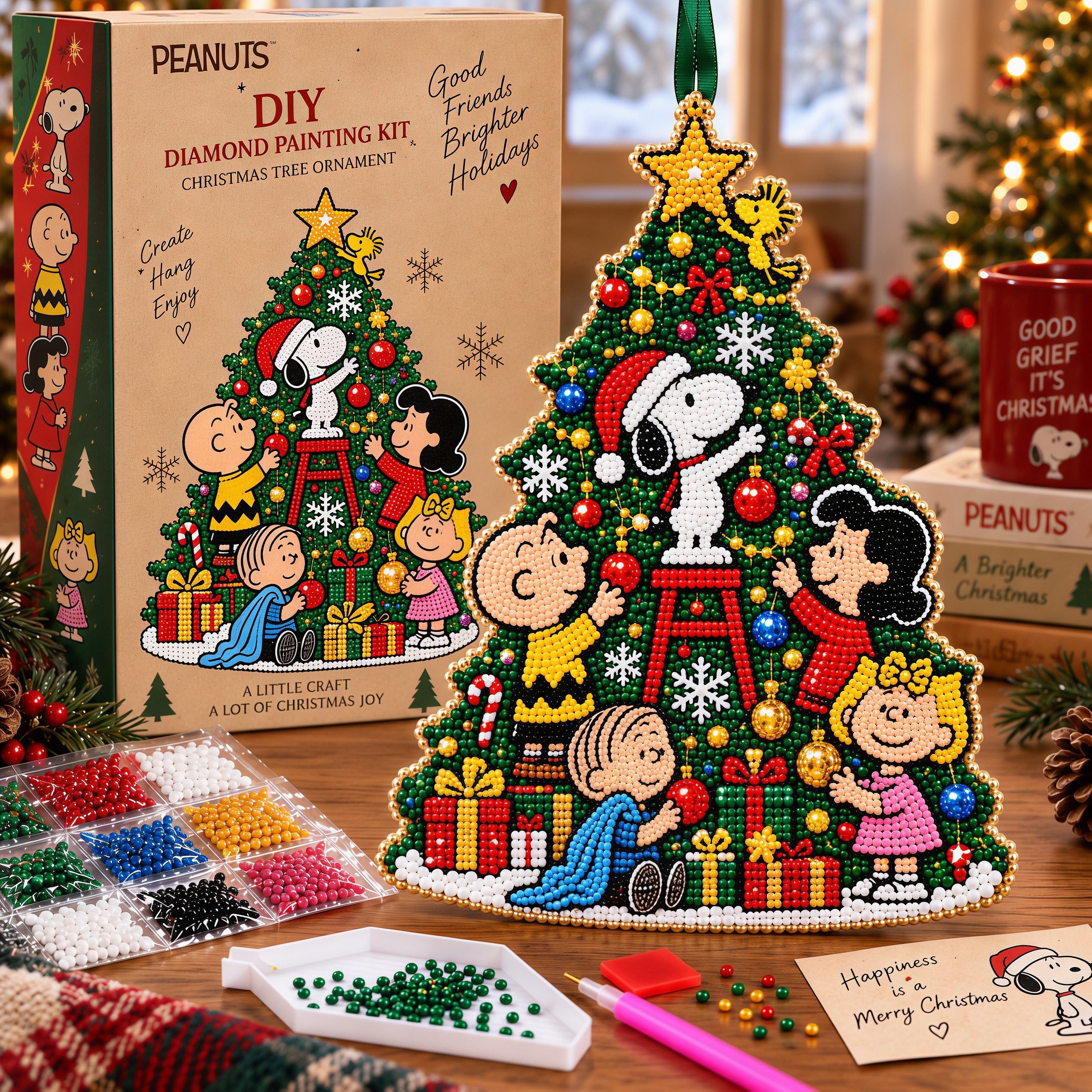 World-Famous Beagle DIY Diamond Painting Christmas Tree Kit