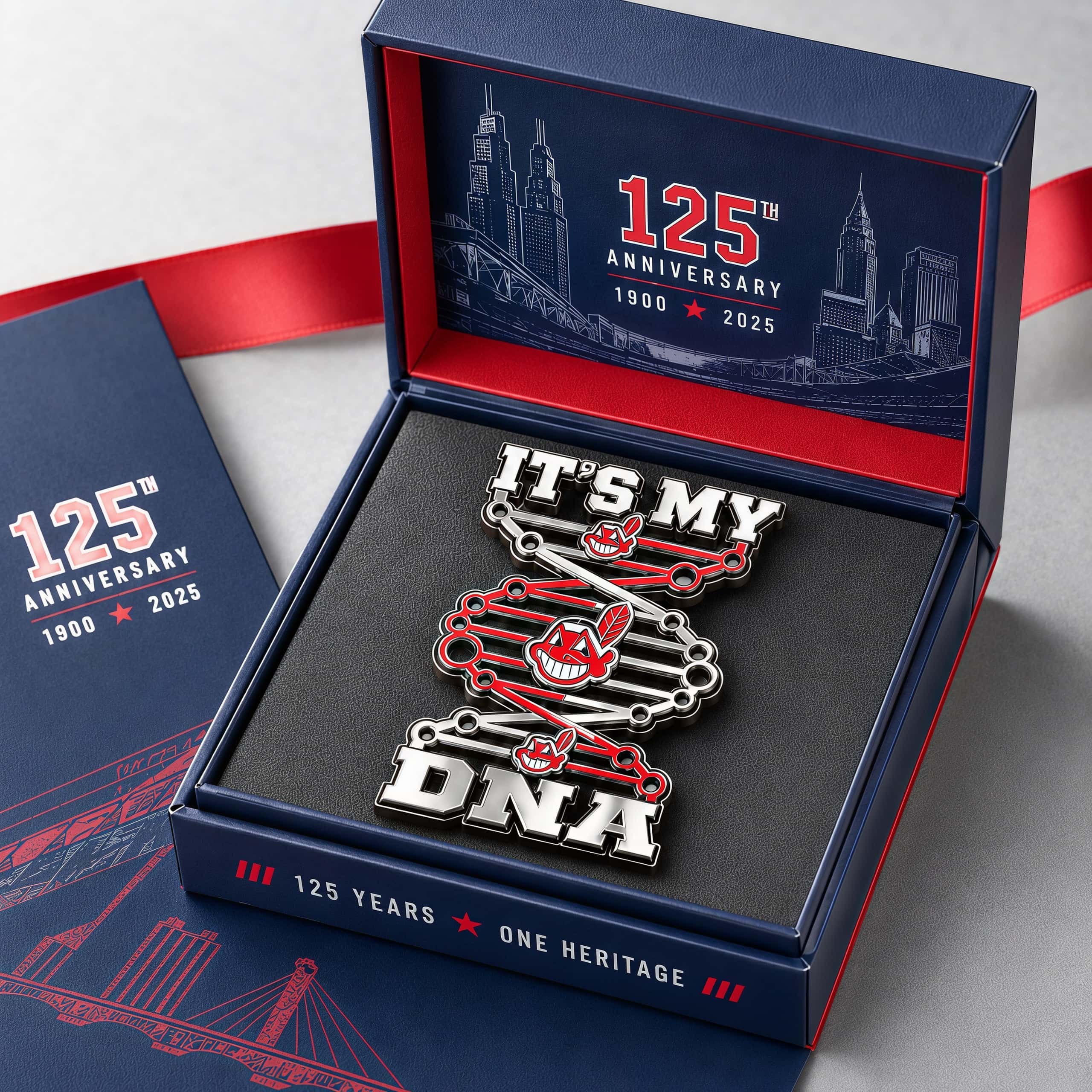 125th Anniversary Edition Chief Wahoo DNA Metal Car Emblem 