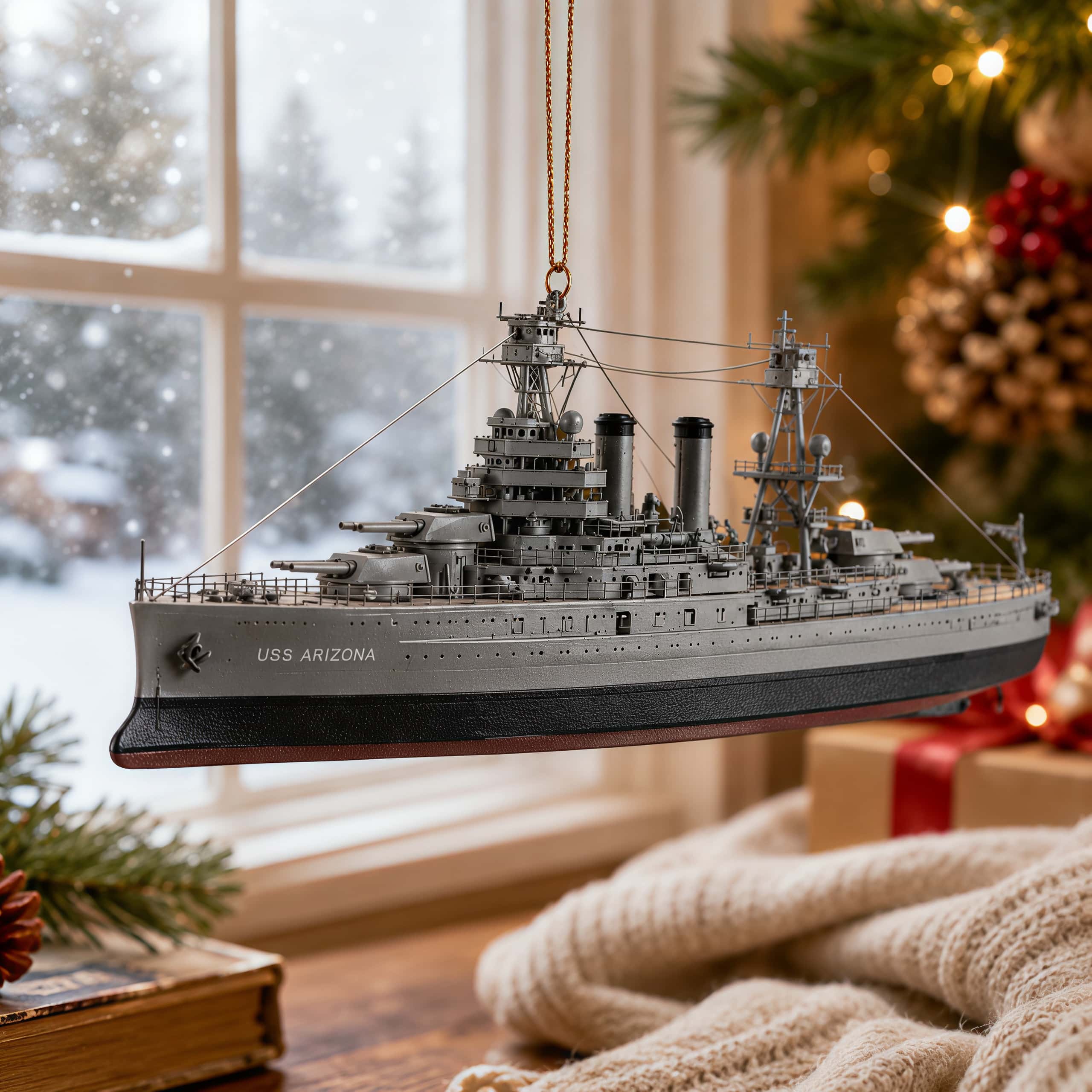 The Attack on Pearl Harbor  85th Anniversary Christmas Ornament—USS Arizona