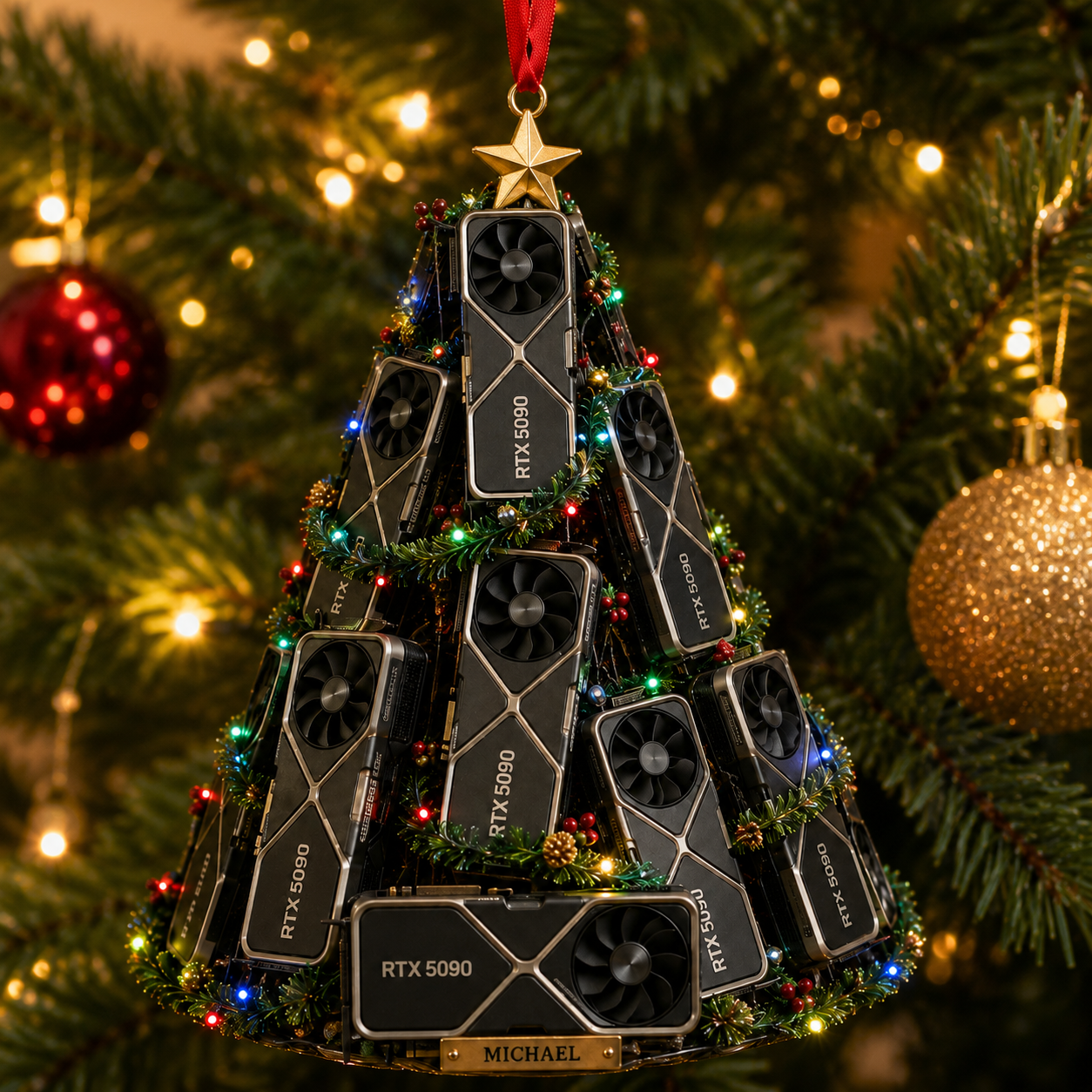 RTX 5090 Gaming Legend Christmas Tree Ornament