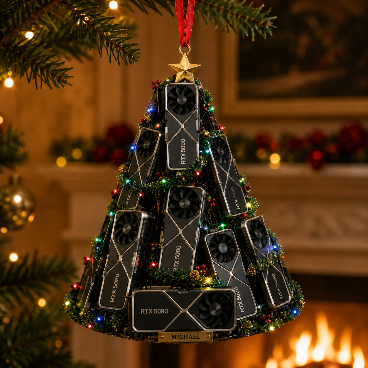 RTX 5090 Gaming Legend Christmas Tree Ornament
