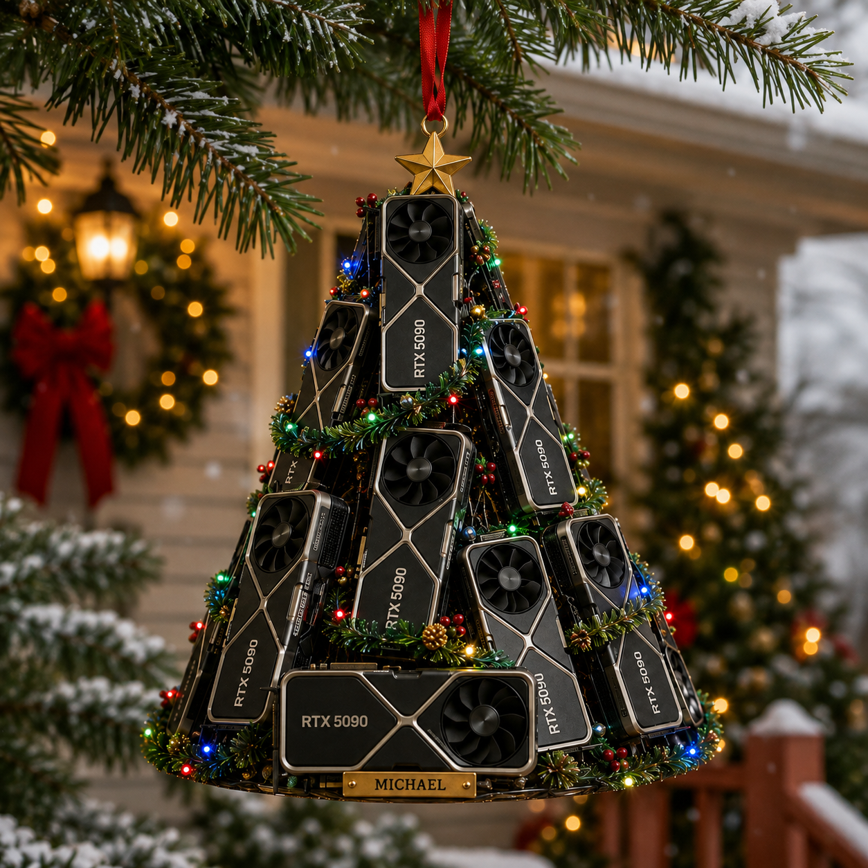 RTX 5090 Gaming Legend Christmas Tree Ornament