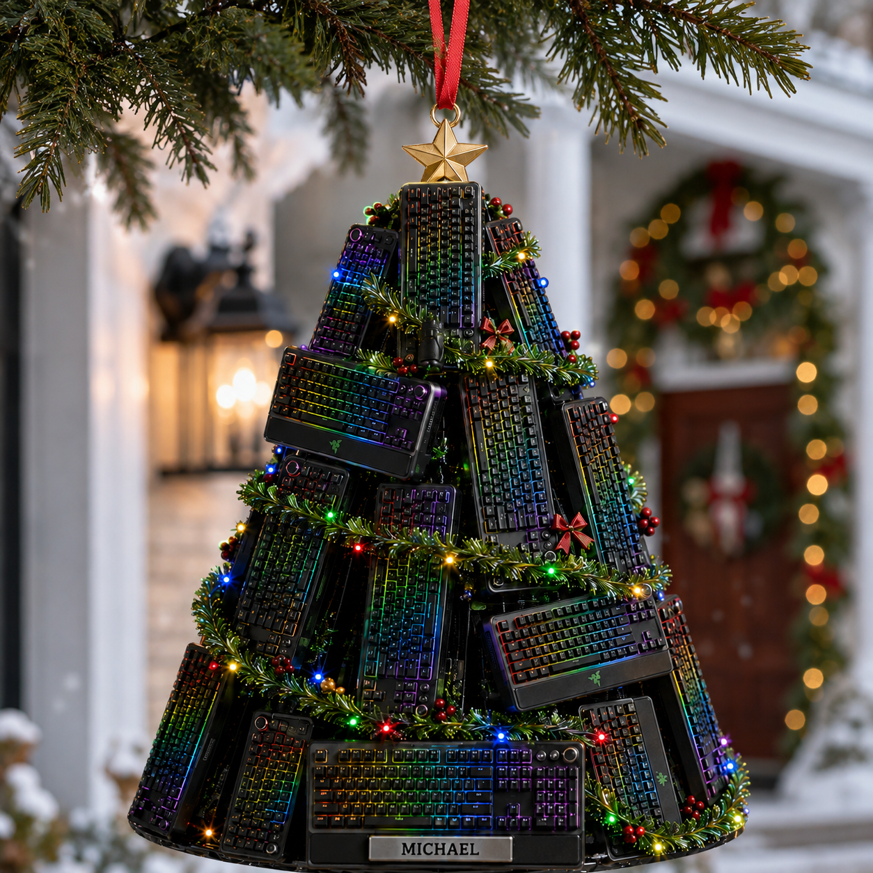 Razer BlackWidow Gaming Keyboard Christmas Tree Ornament