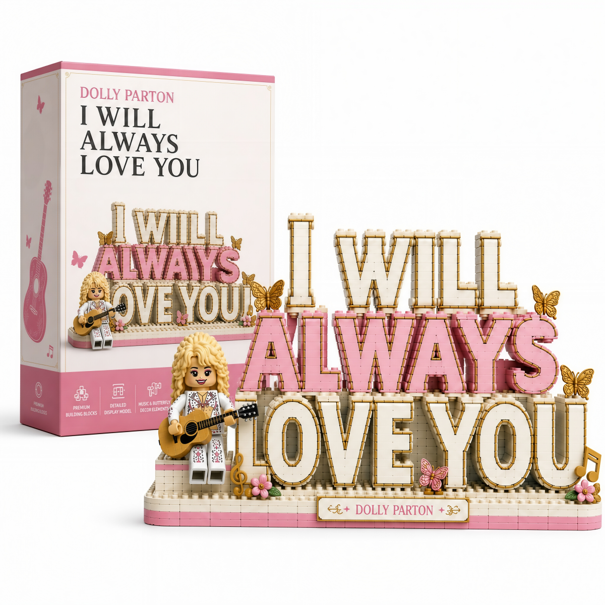Dolly “I Will Always Love You” Forever in Our Hearts Building Block Set