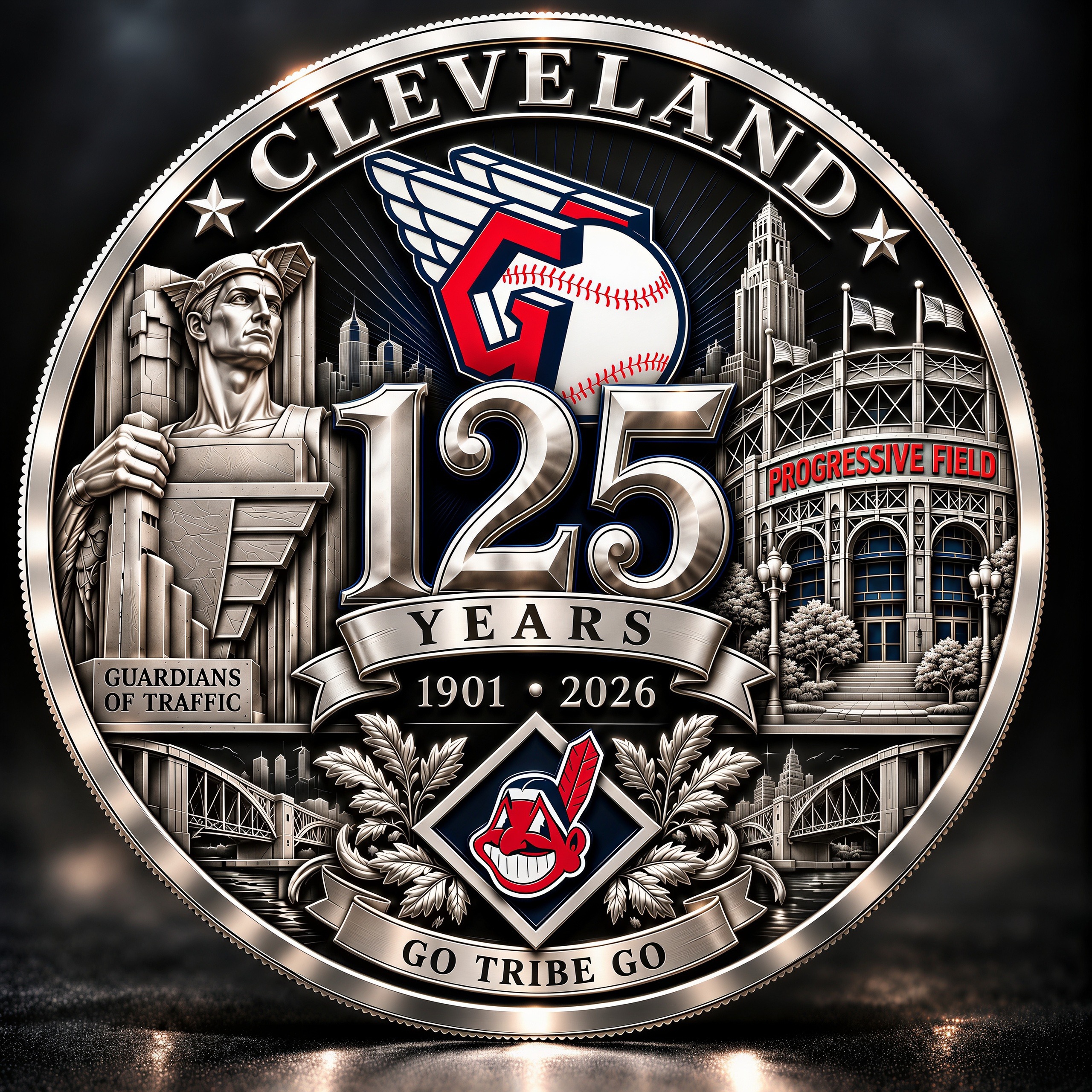 Go Tribe Go! Guardians 125th Anniversary Commemorative Coin