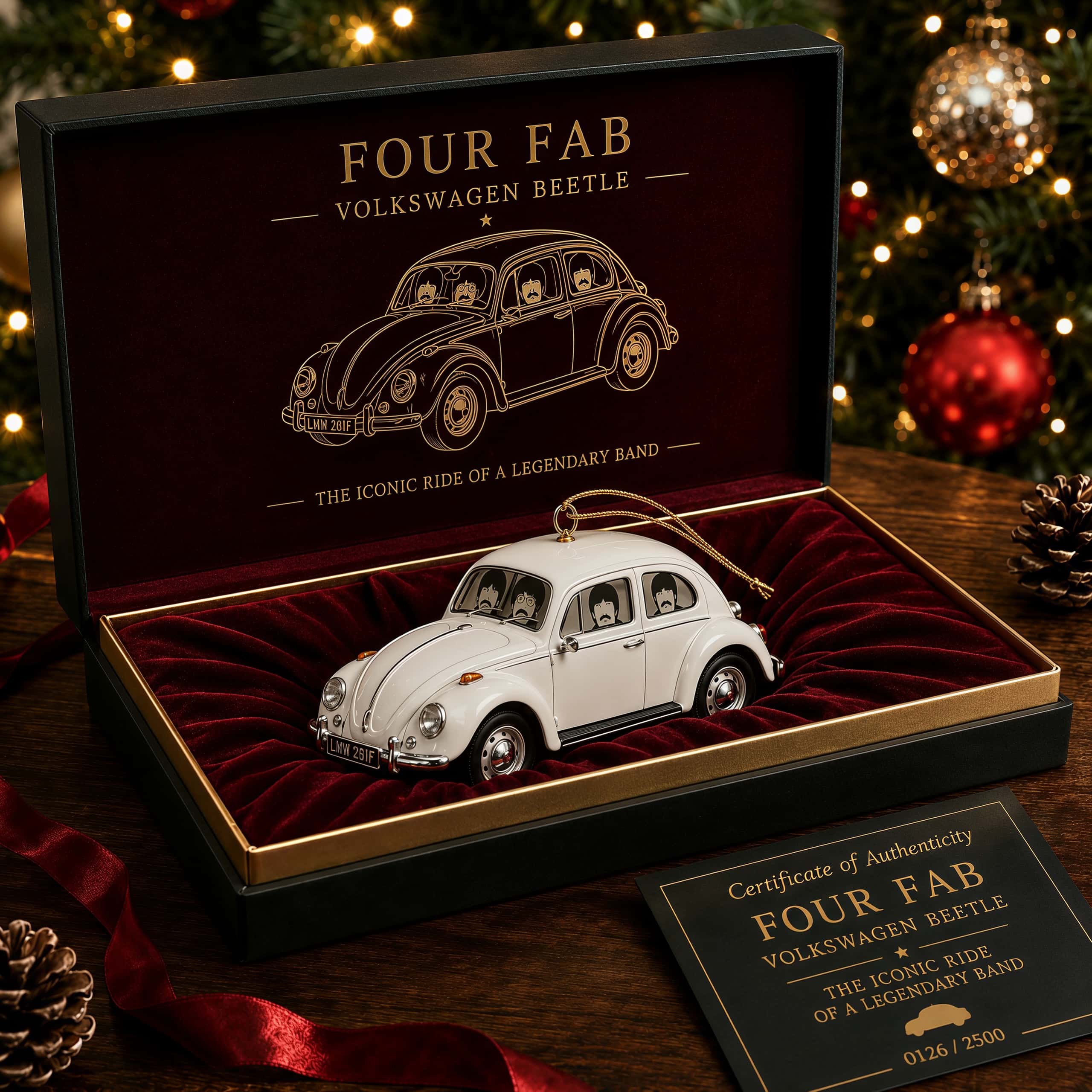 Four Fab World-Famous Beetle Christmas Ornaments