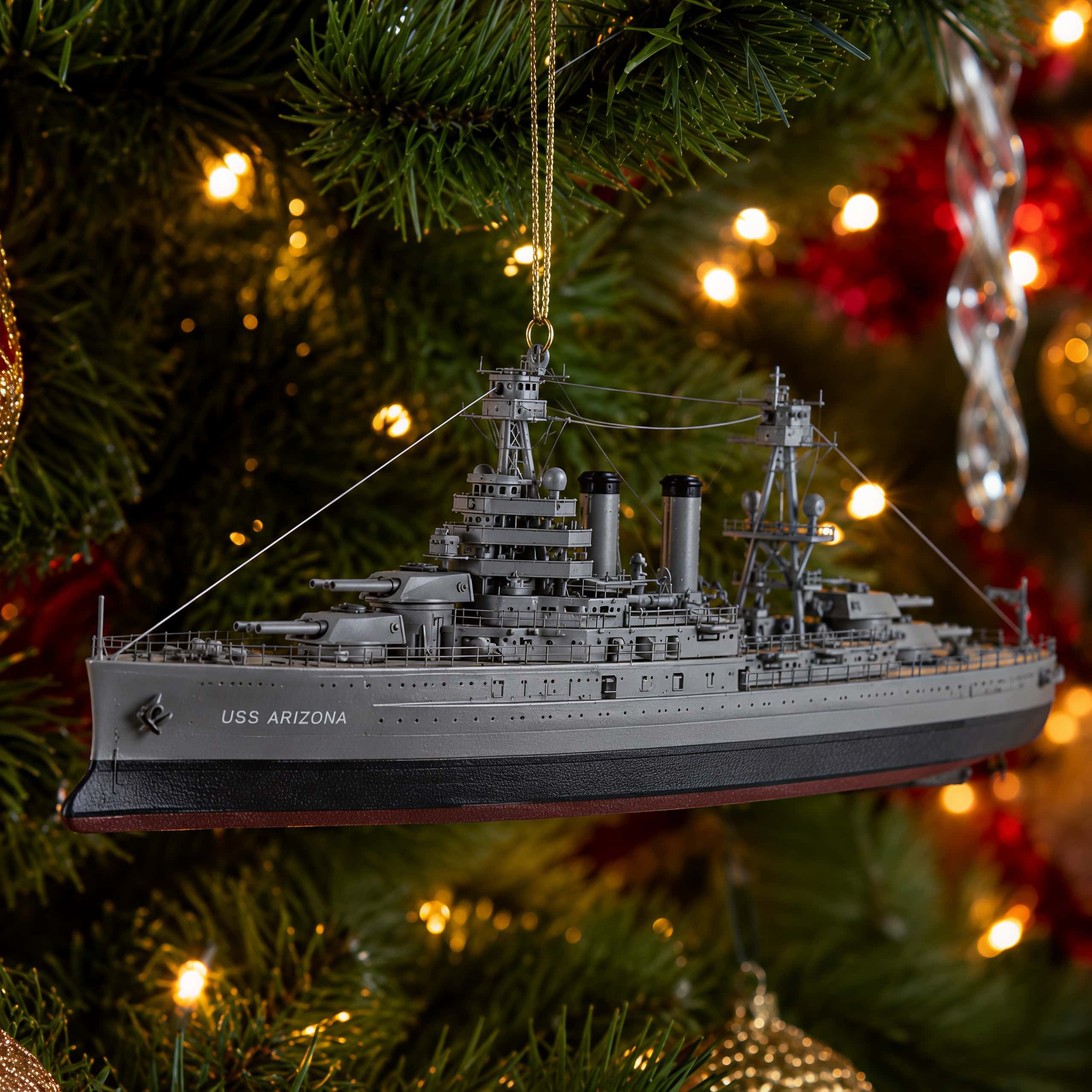 The Attack on Pearl Harbor  85th Anniversary Christmas Ornament—USS Arizona
