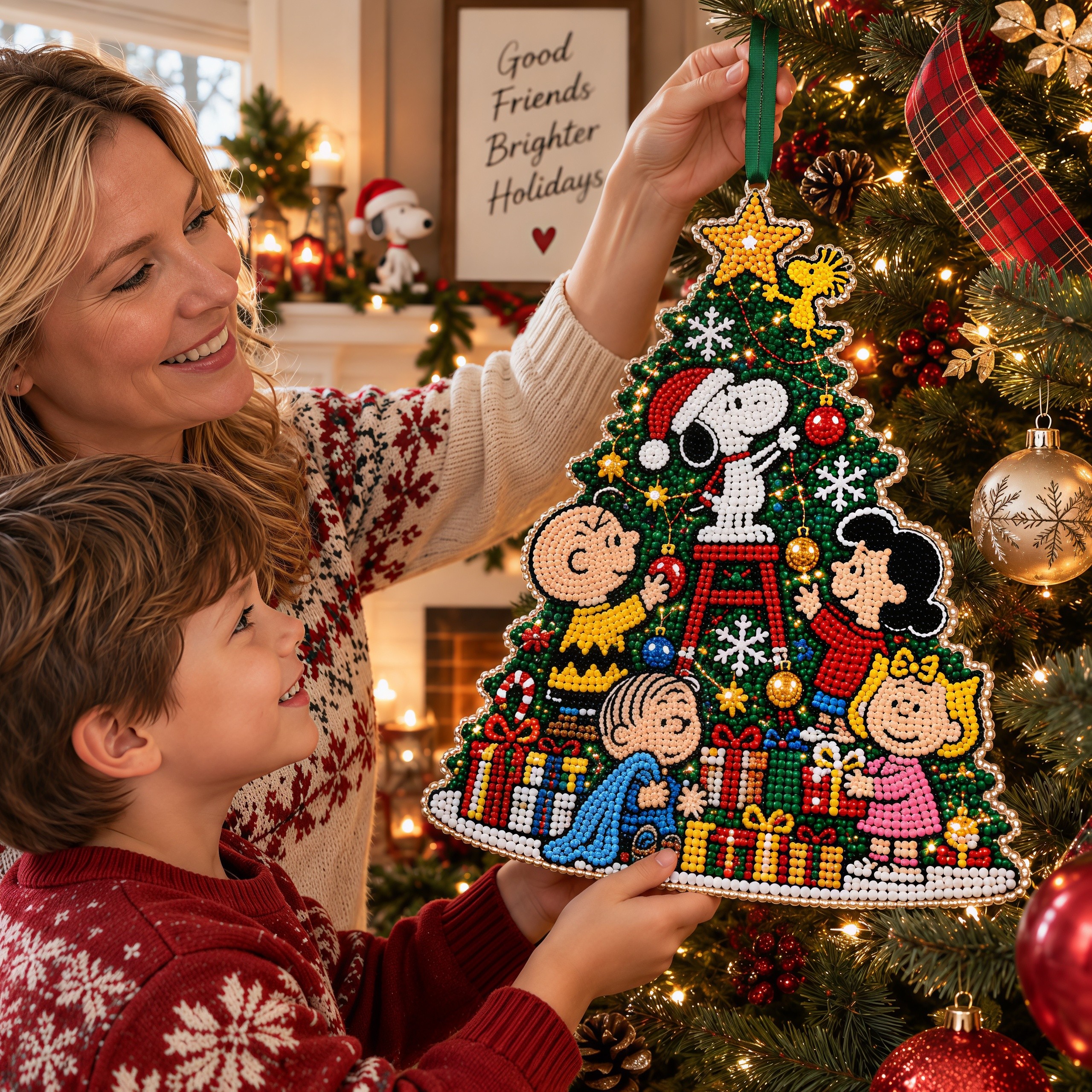 World-Famous Beagle DIY Diamond Painting Christmas Tree Kit