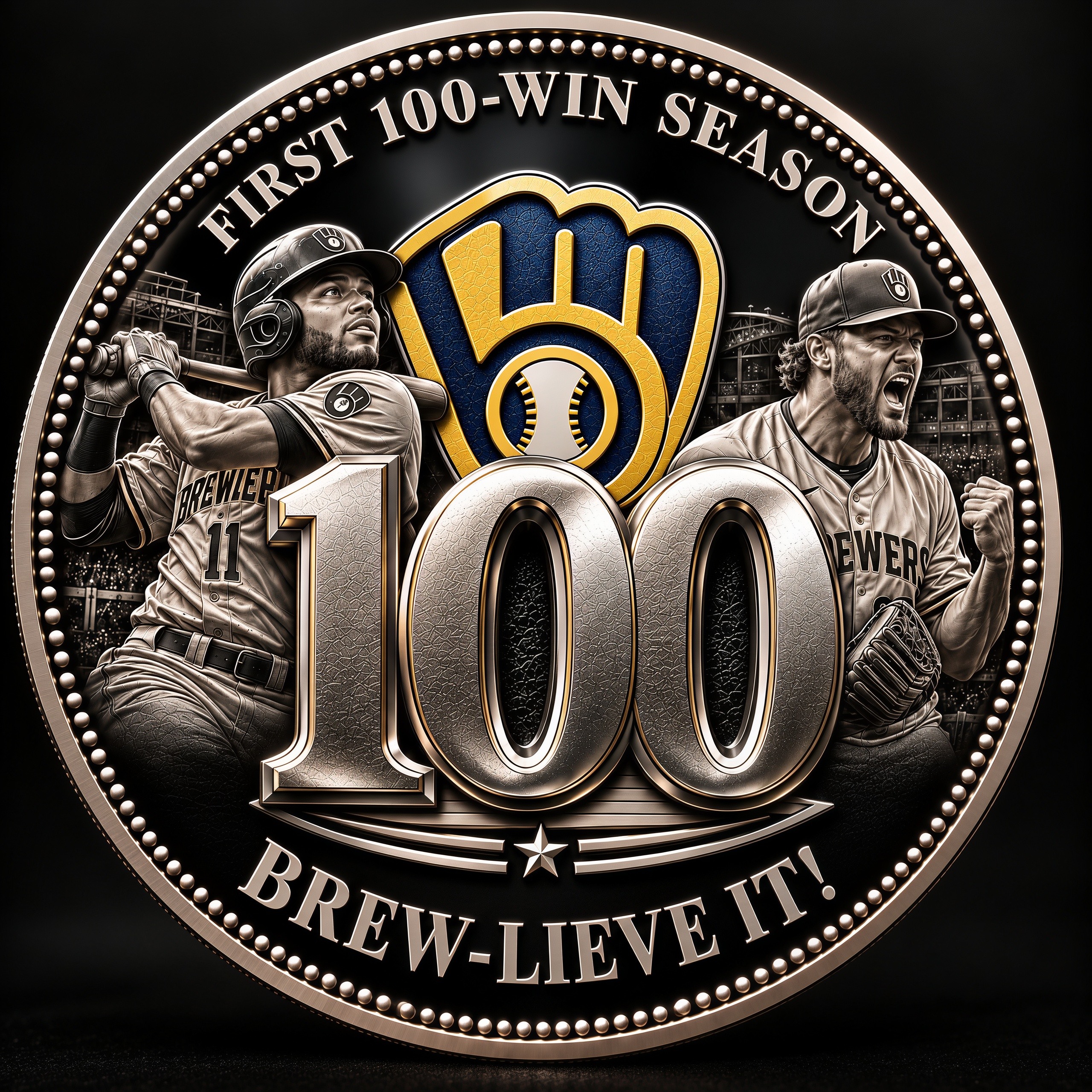 This Is My Crew! Brewers first 100 win season Commemorative Coin