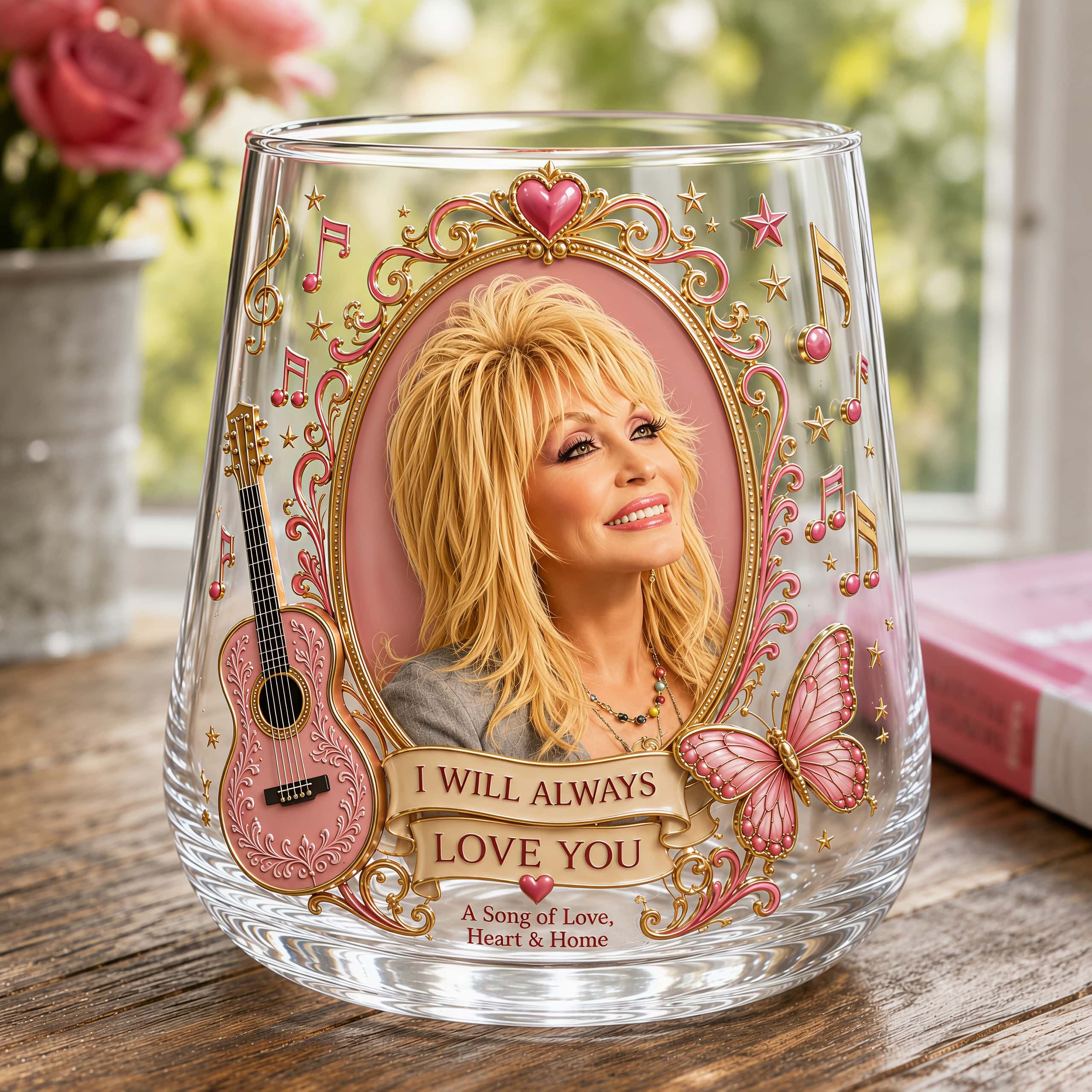 Dory Forever—“I Will Always Love You” Commemorative Glass