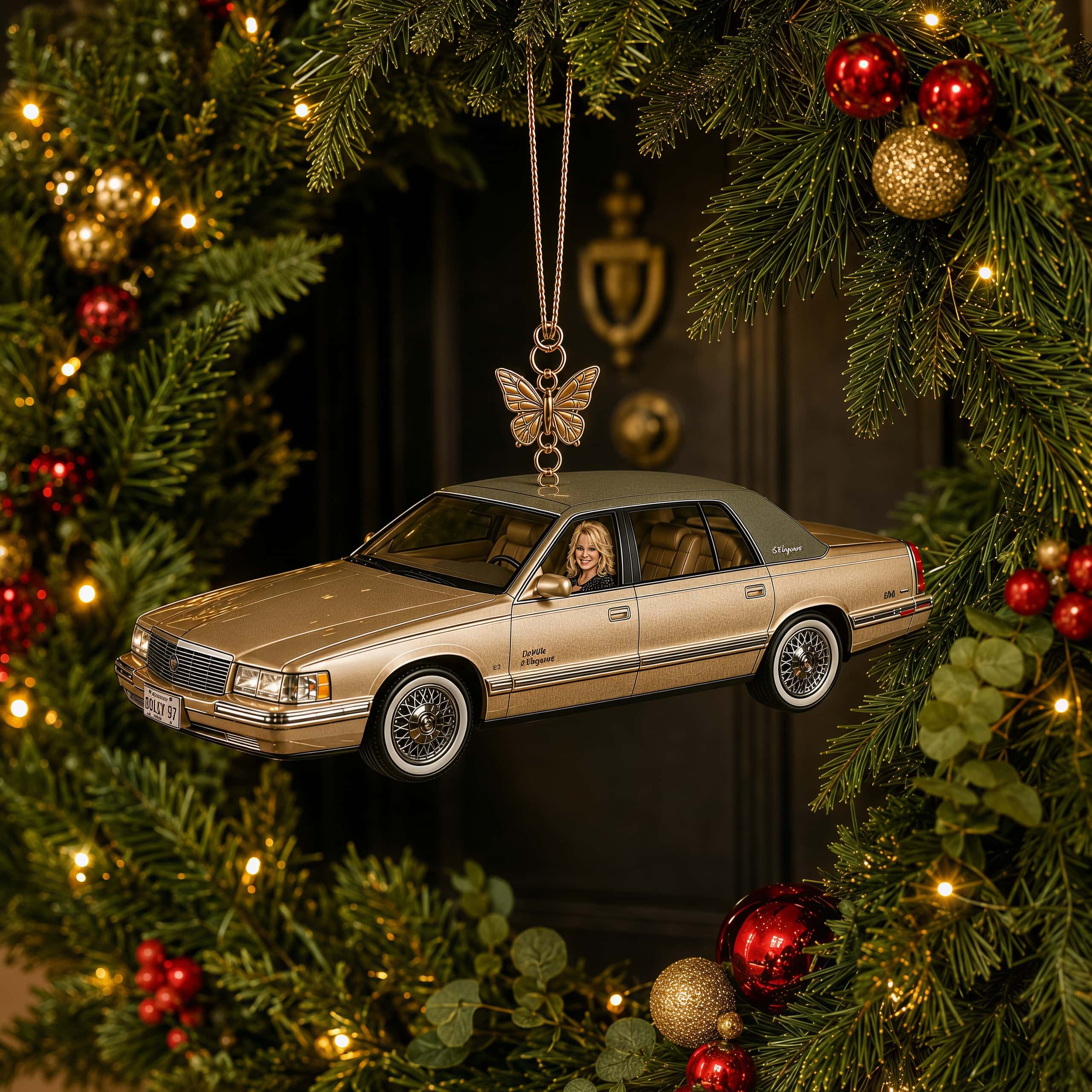 Golden Ride, Timeless Journey—Dolly 1997 Cadillac Commemorative Ornament