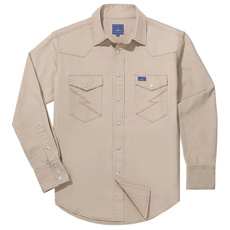 🔥HOT-SALE 🔥Men's Long Sleeve Stone-Washed and Pre-Washed Denim Work Shirt