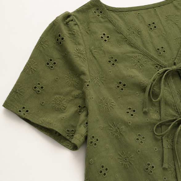 Embroidery and sleeve detail
