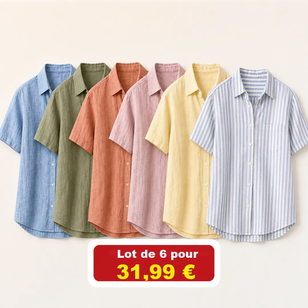 ⏰Lot de 24 à seulement 46.99 €⚡Chemise en lin pour femme
